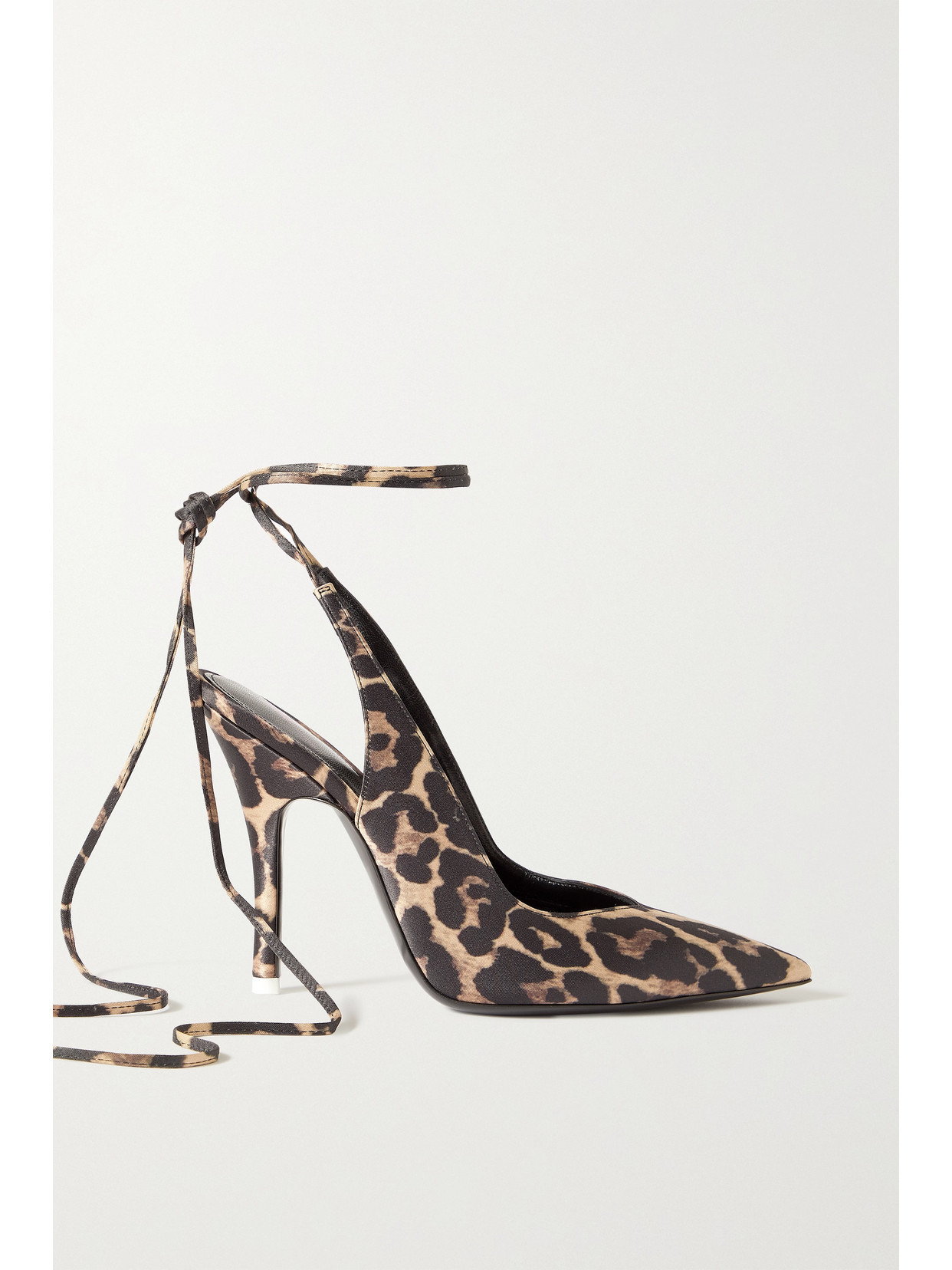 The Attico Venus Leopard-print Satin Pumps