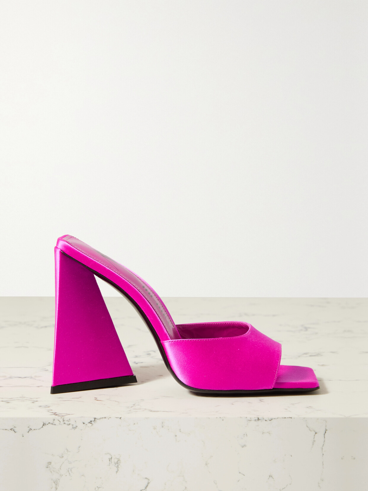 Attico Devon Sandals With Square Head And High Heels In Pink