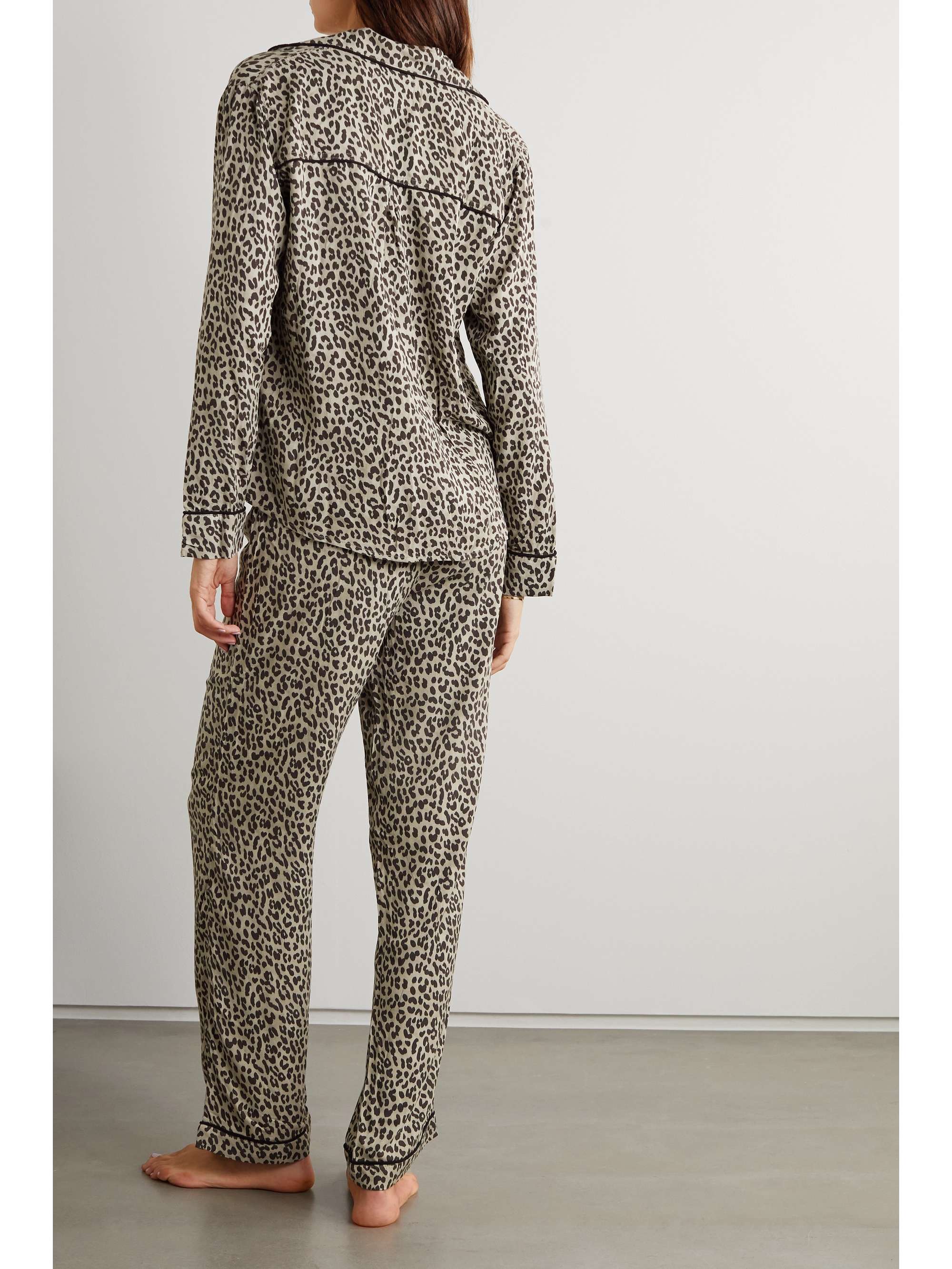 RAILS Clara leopard-print poplin pajama set