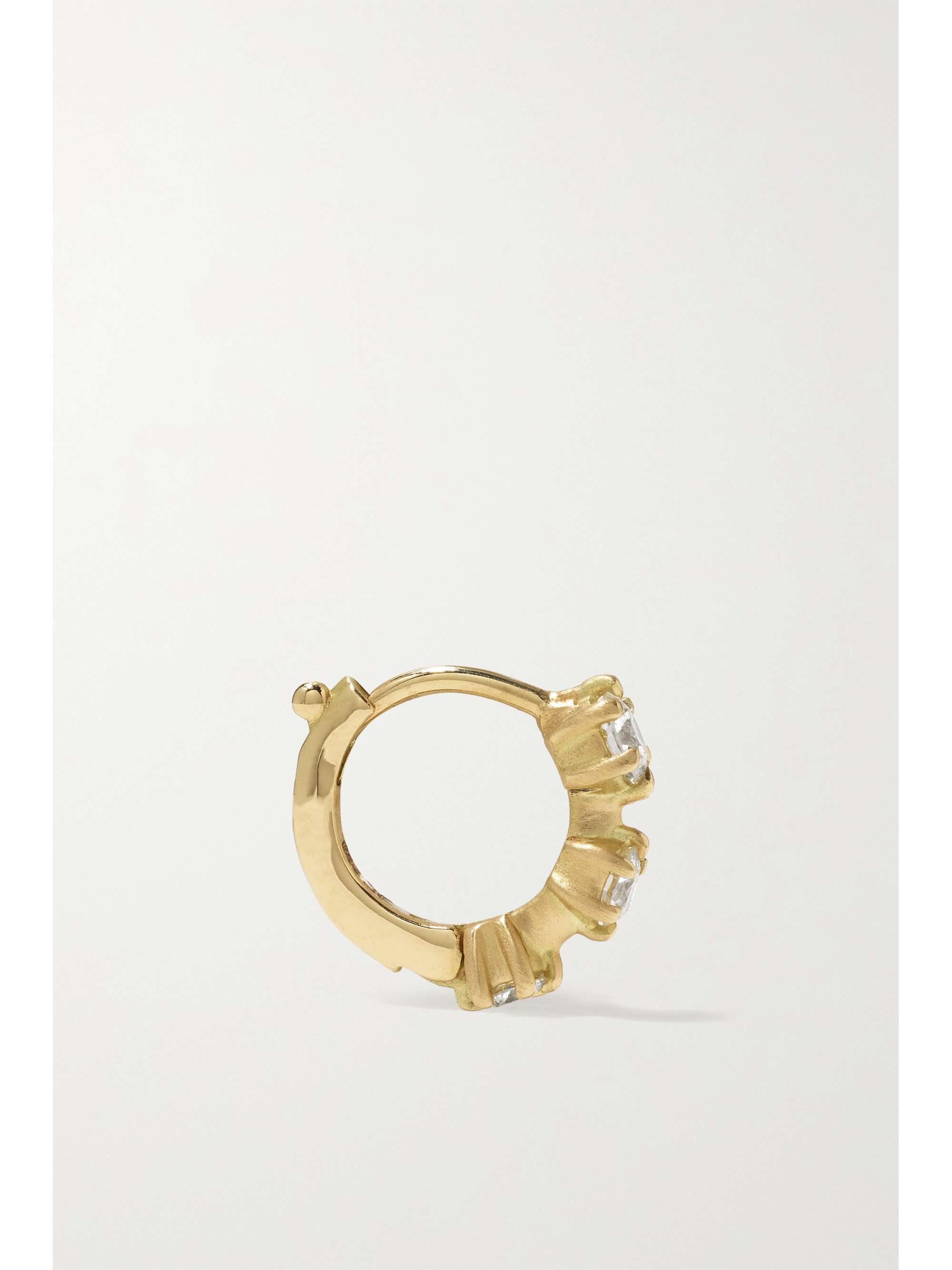 Gold Kismet mini 18-karat gold diamond hoop earrings | JADE TRAU | NET ...