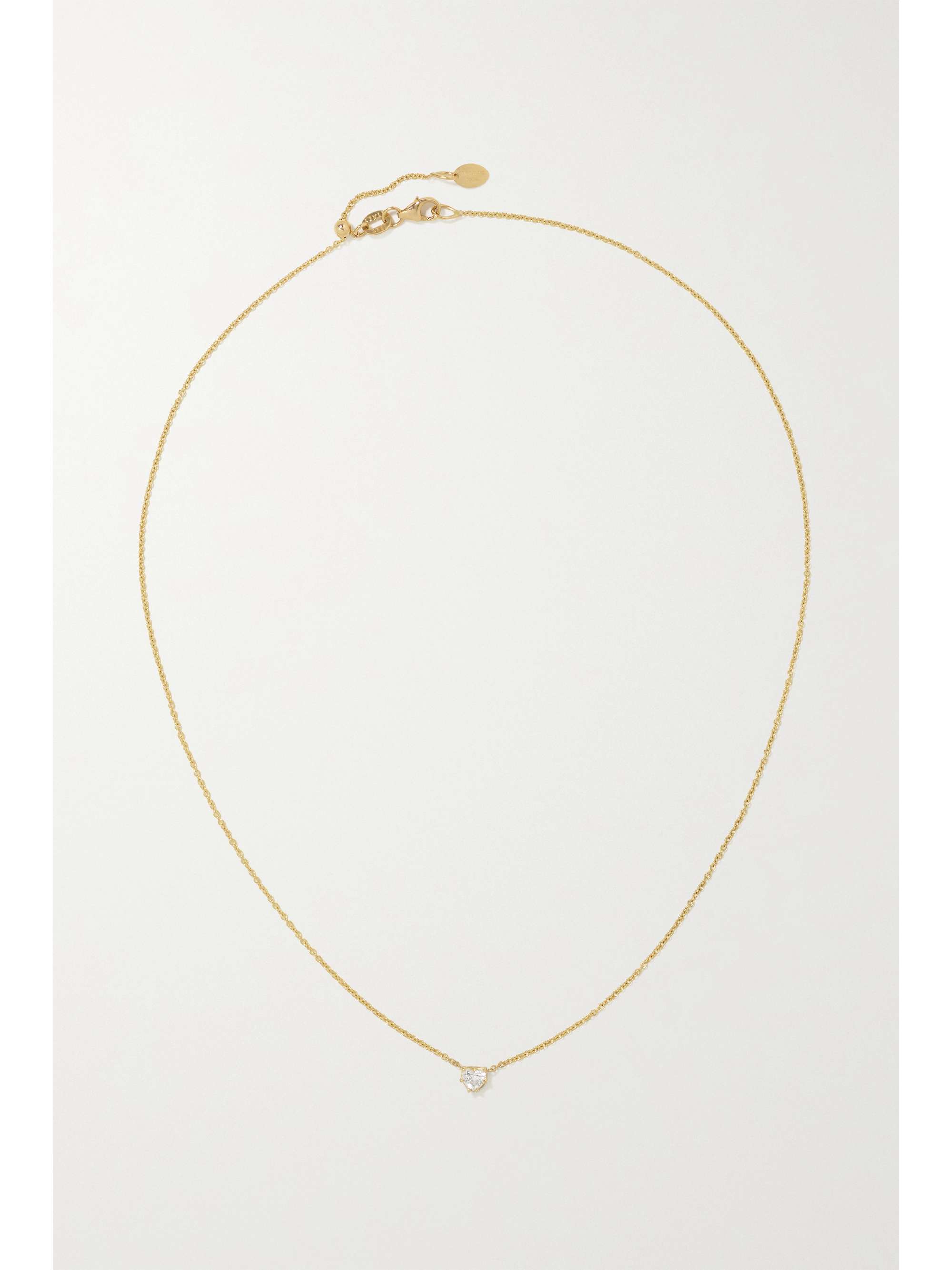 Gold Penelope 18karat gold diamond necklace JADE TRAU NETAPORTER