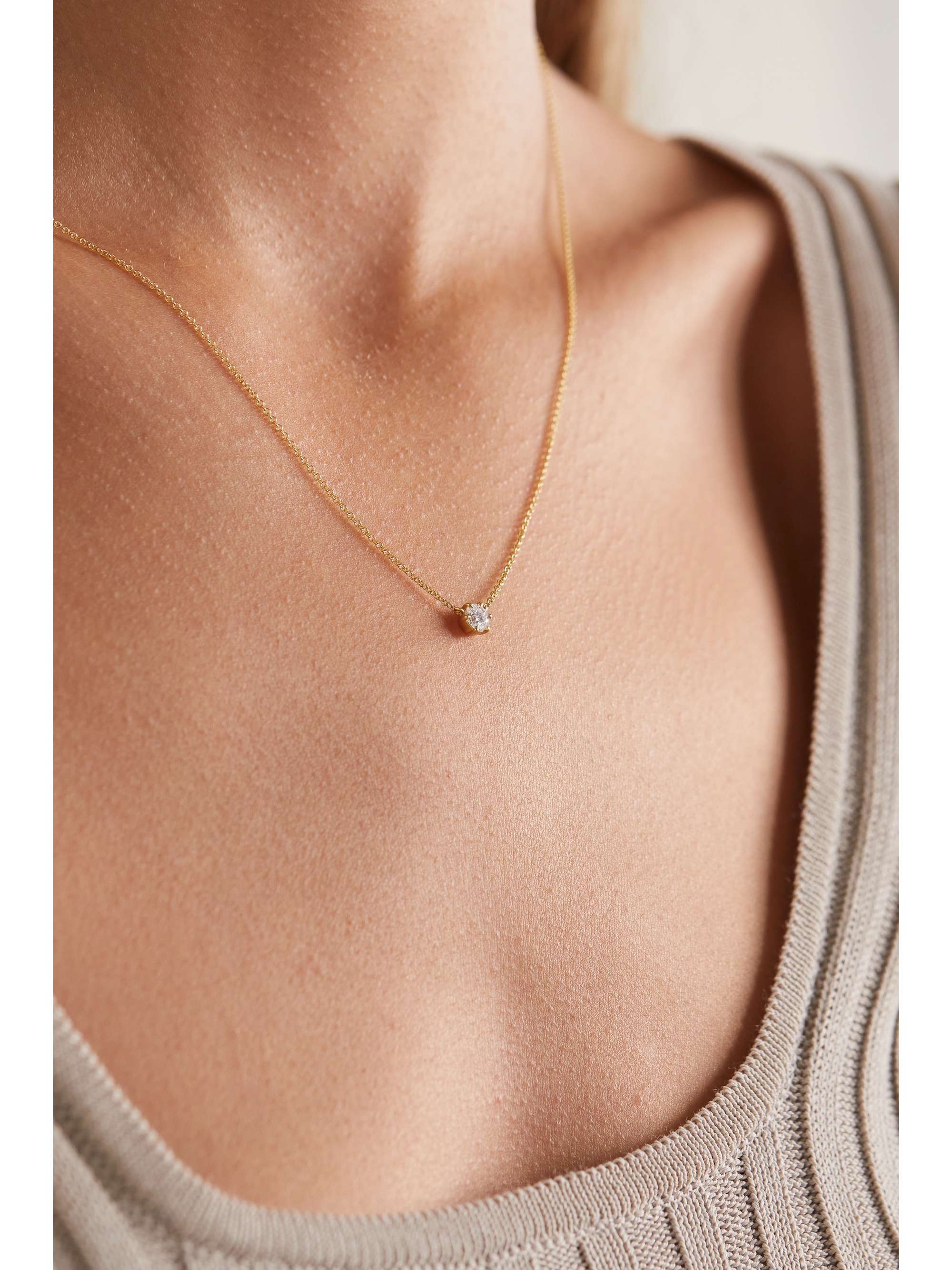 JADE TRAU Medium Penelope Kette aus 18 Karat Gold mit Diamant