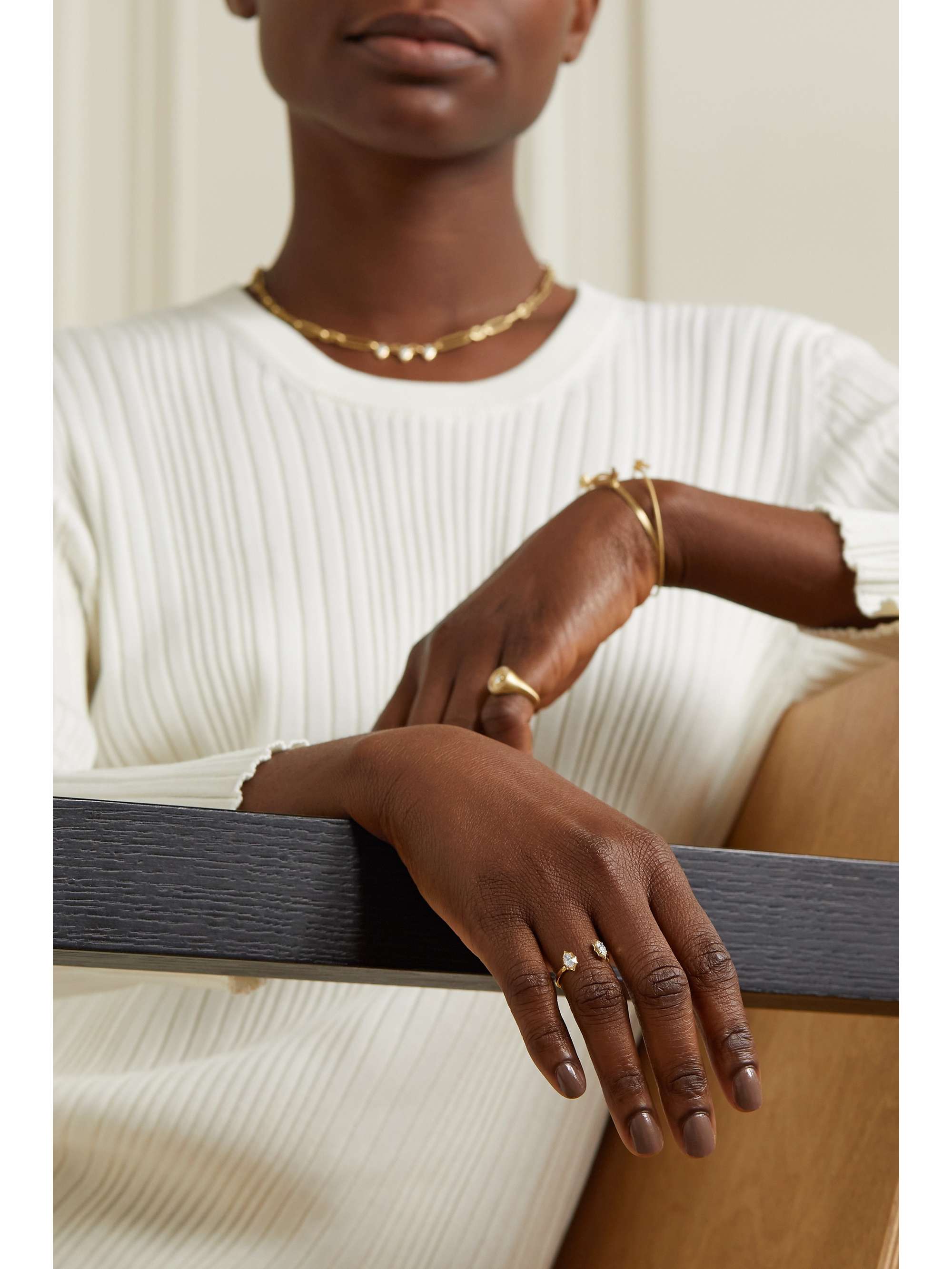 JADE TRAU Maverick Ring aus 18 Karat Gold mit Diamanten