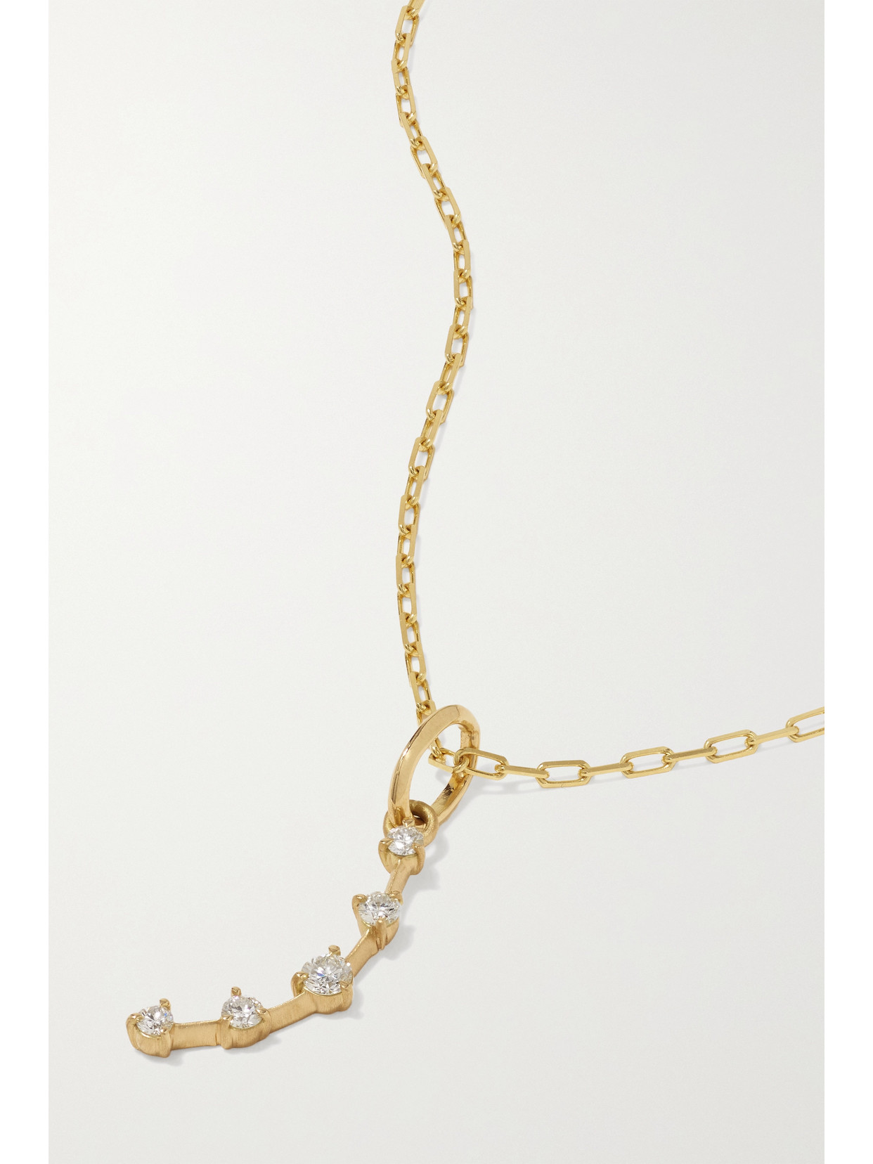 Jade Trau - Mini Crescent 18-karat Gold Diamond Necklace - one size 22 Awaiting product image