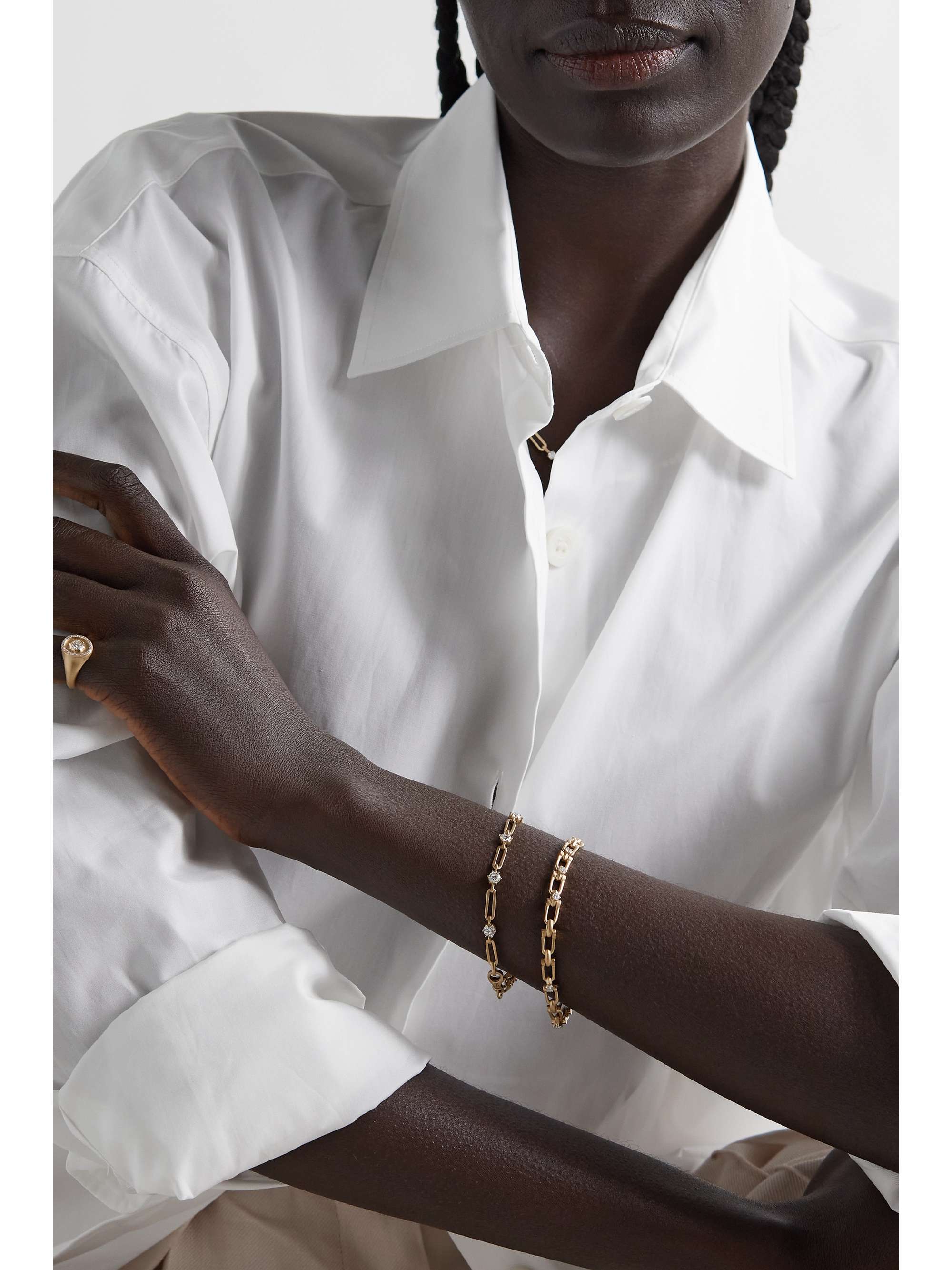 JADE TRAU Georgina Armband aus 18 Karat Gold mit Diamanten