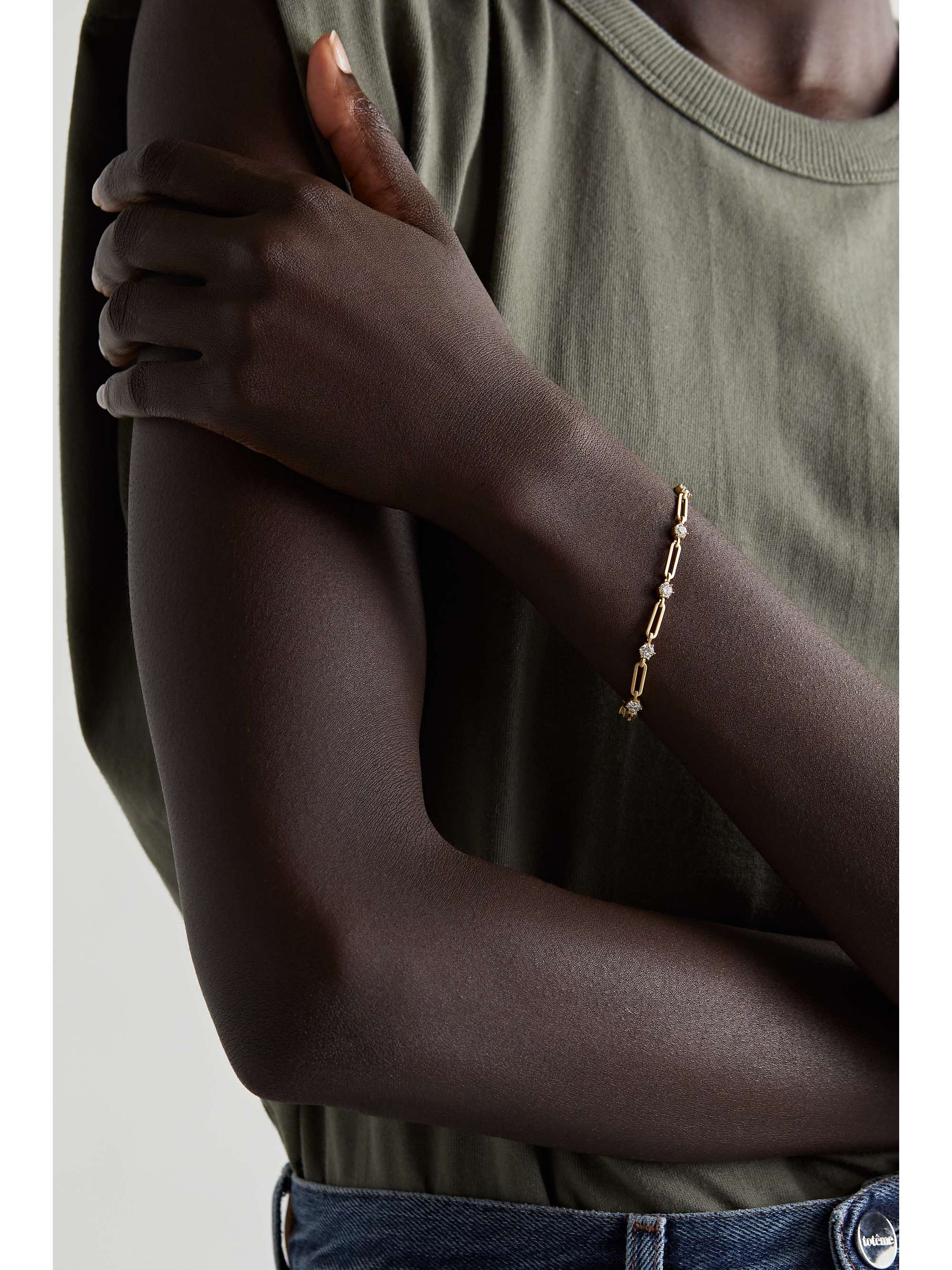 JADE TRAU Phoebe Armband aus 18 Karat Gold mit Diamanten