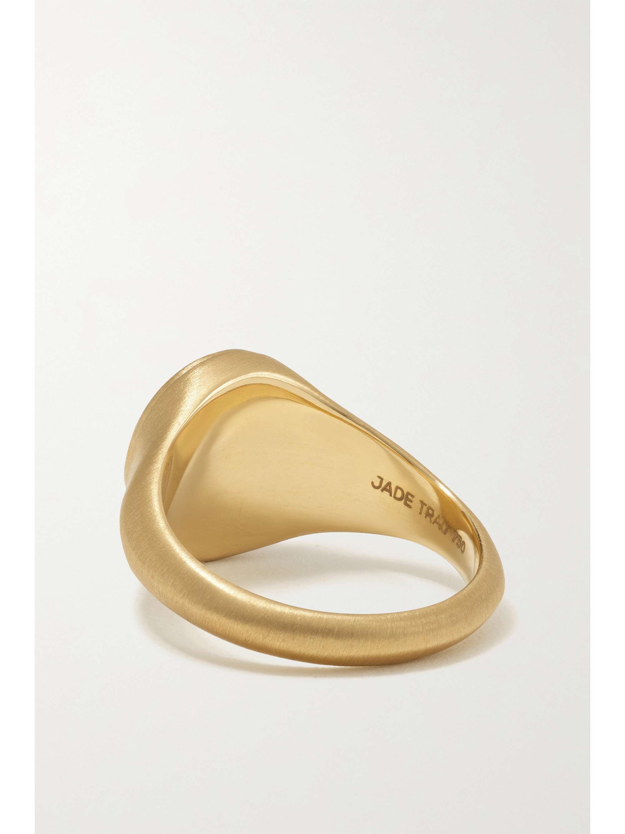 JADE TRAU 18-karat gold diamond signet ring | NET-A-PORTER