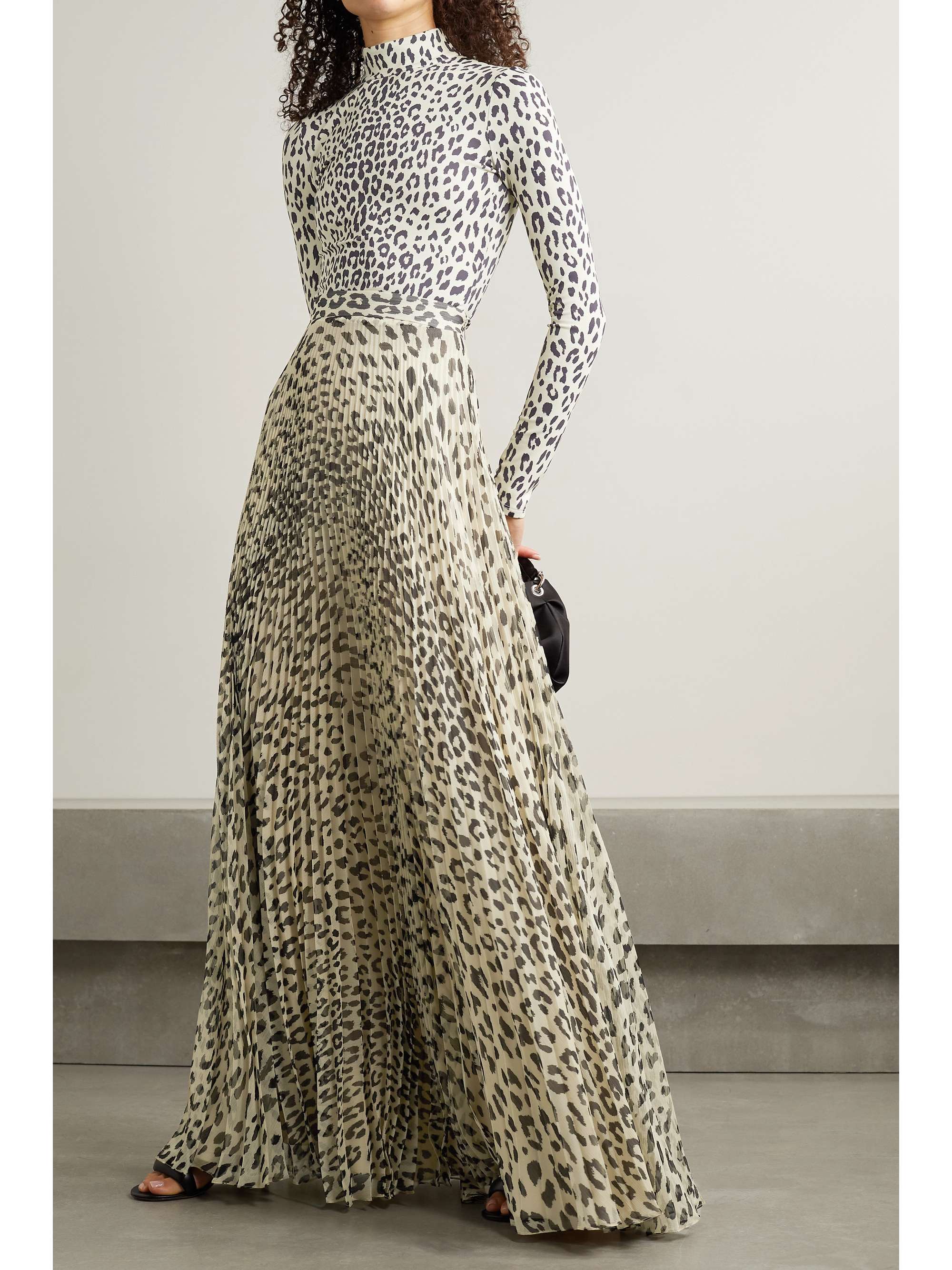 brandon maxwell leopard dress