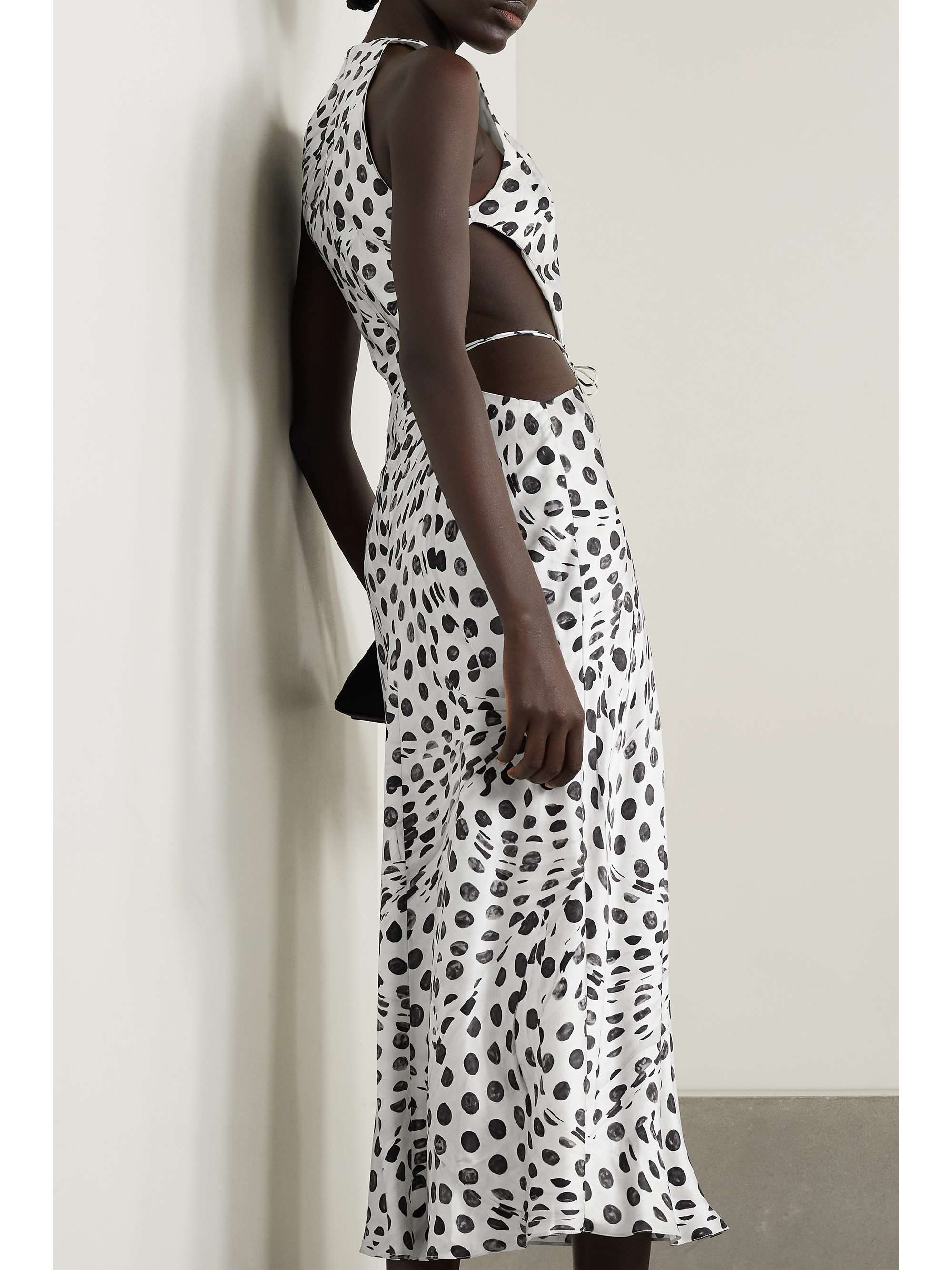 brandon maxwell green silk dress