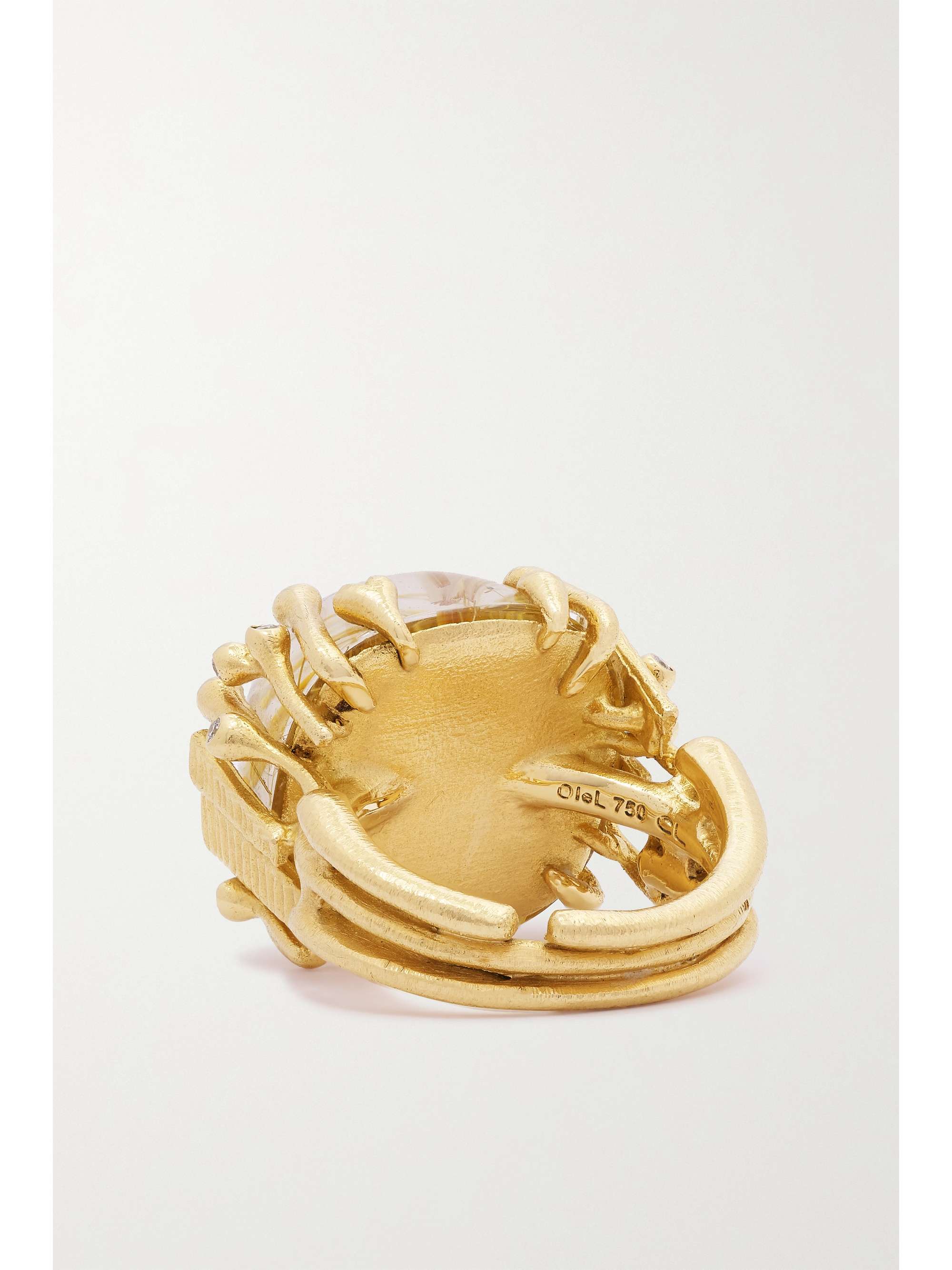 OLE LYNGGAARD COPENHAGEN BoHo 18-karat gold, quartz and diamond ring