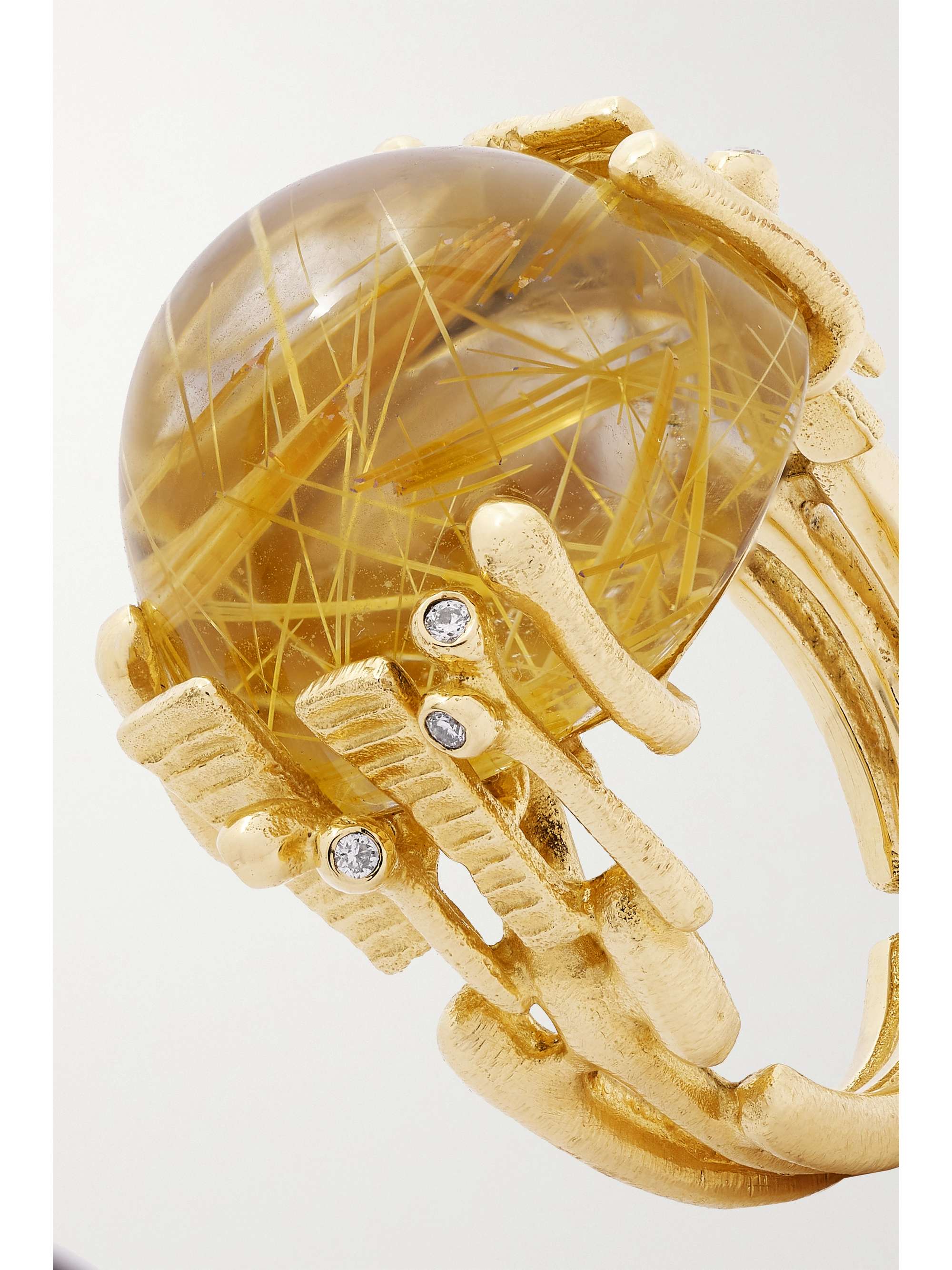 OLE LYNGGAARD COPENHAGEN BoHo 18-karat gold, quartz and diamond ring