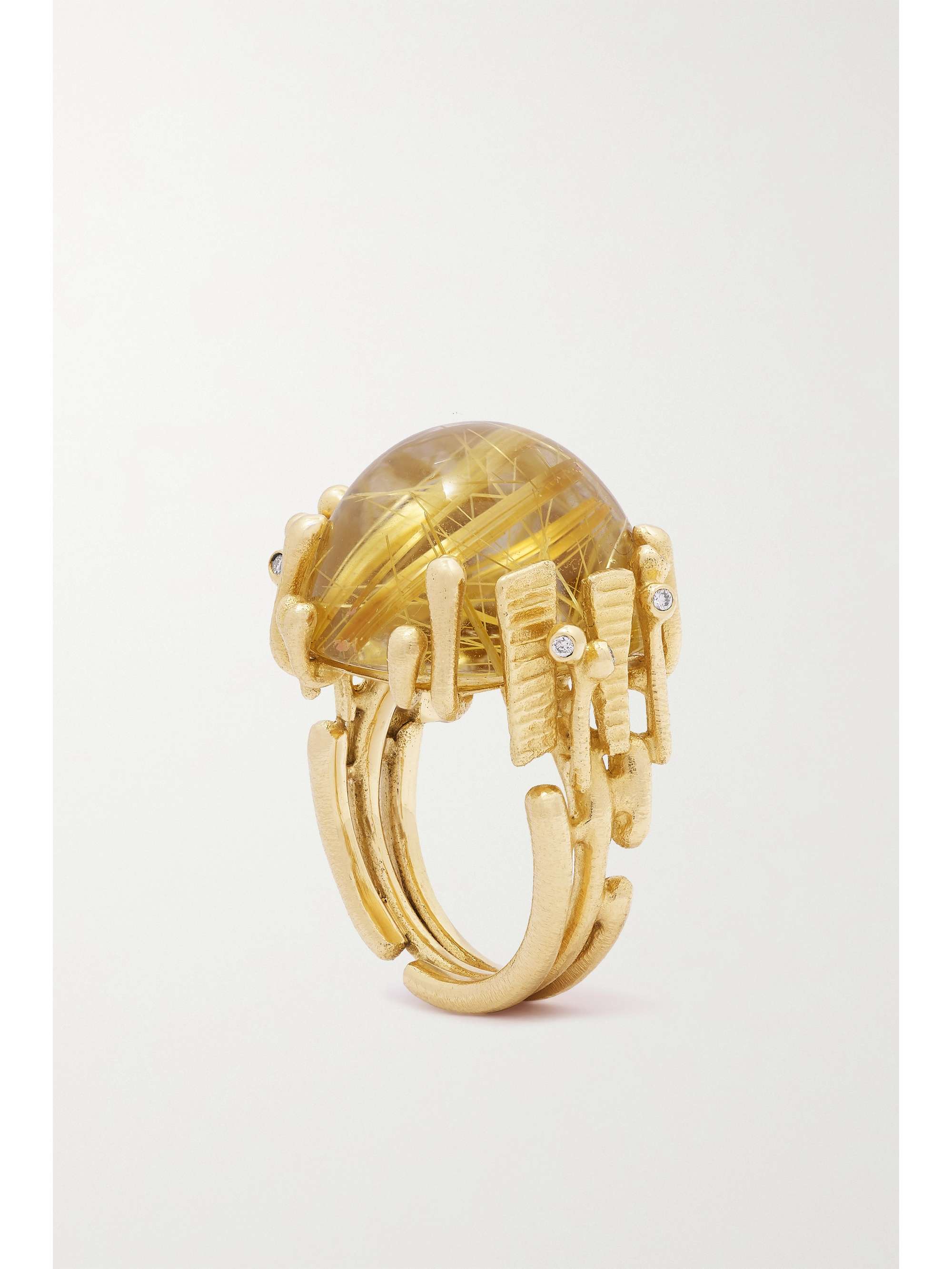 OLE LYNGGAARD COPENHAGEN BoHo 18-karat gold, quartz and diamond ring