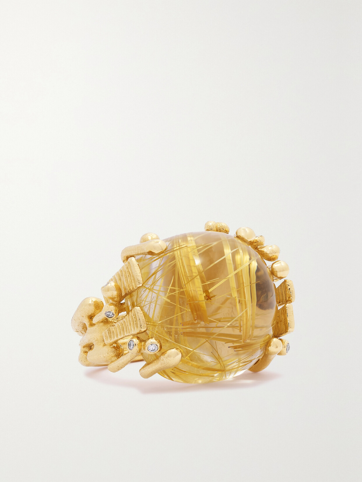 Ole Lynggaard Copenhagen Boho 18-karat Gold, Quartz And Diamond Ring