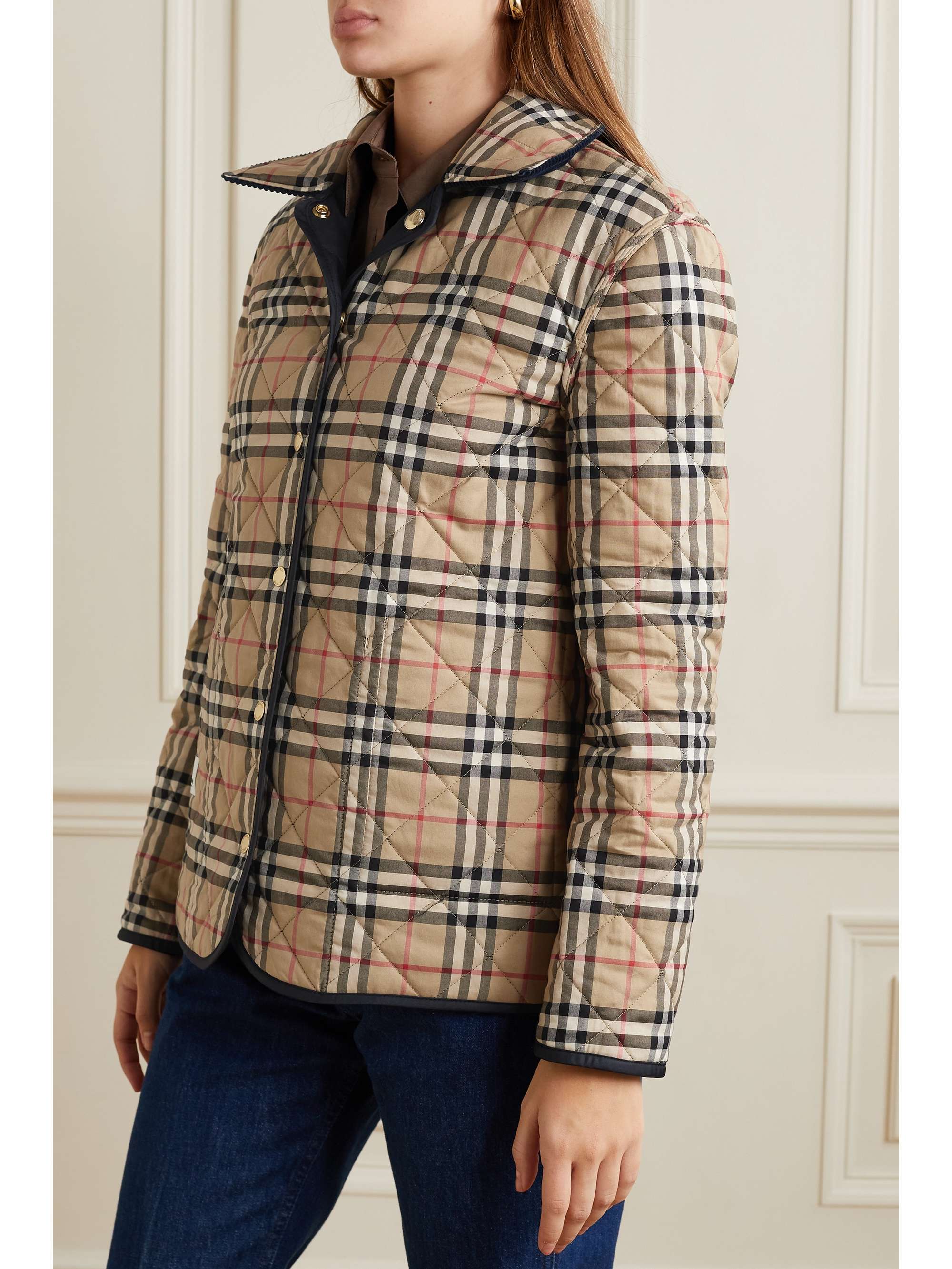 burberry quilted nova check jacket