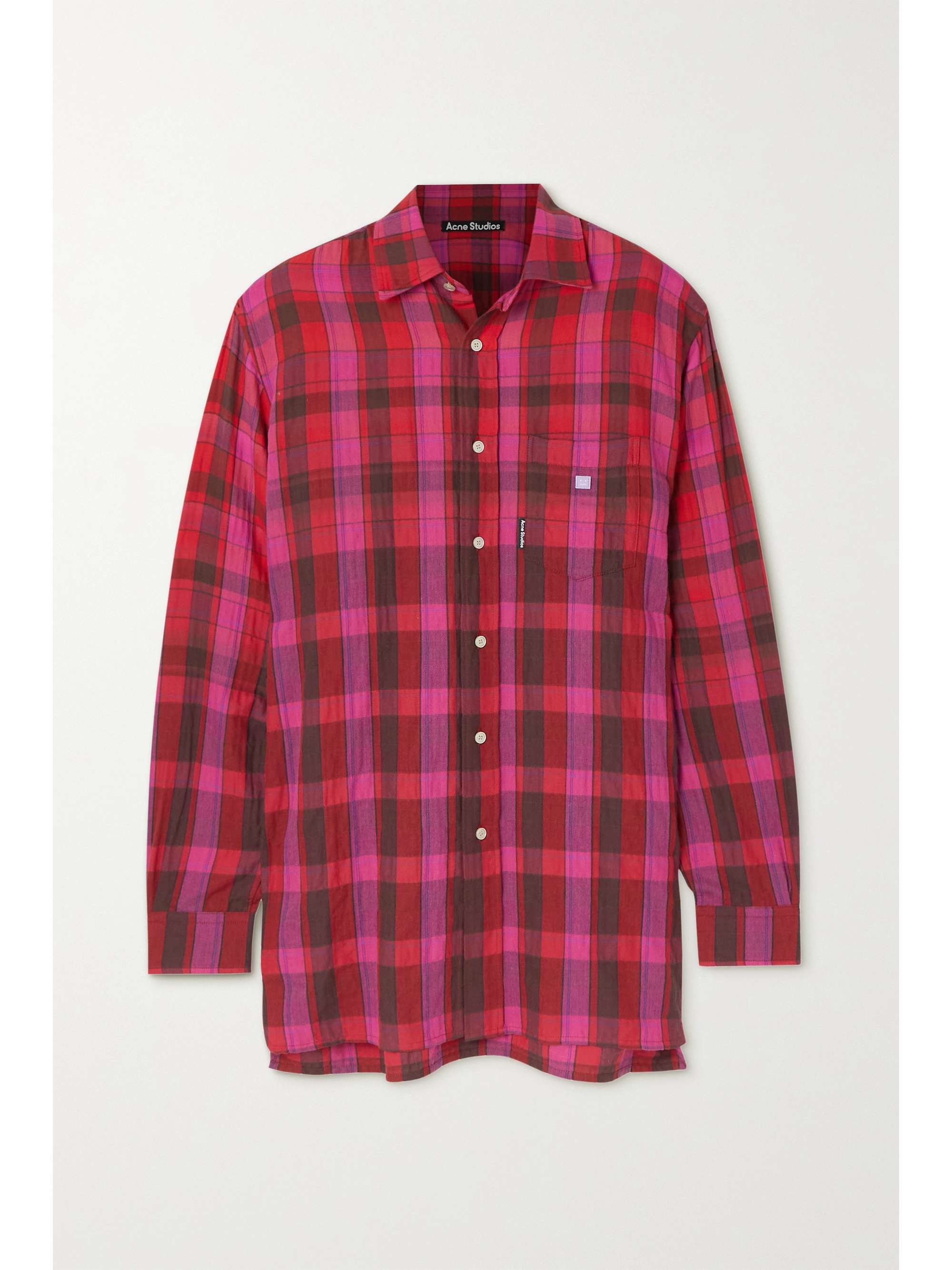 Red Oversized checked organic cotton 
