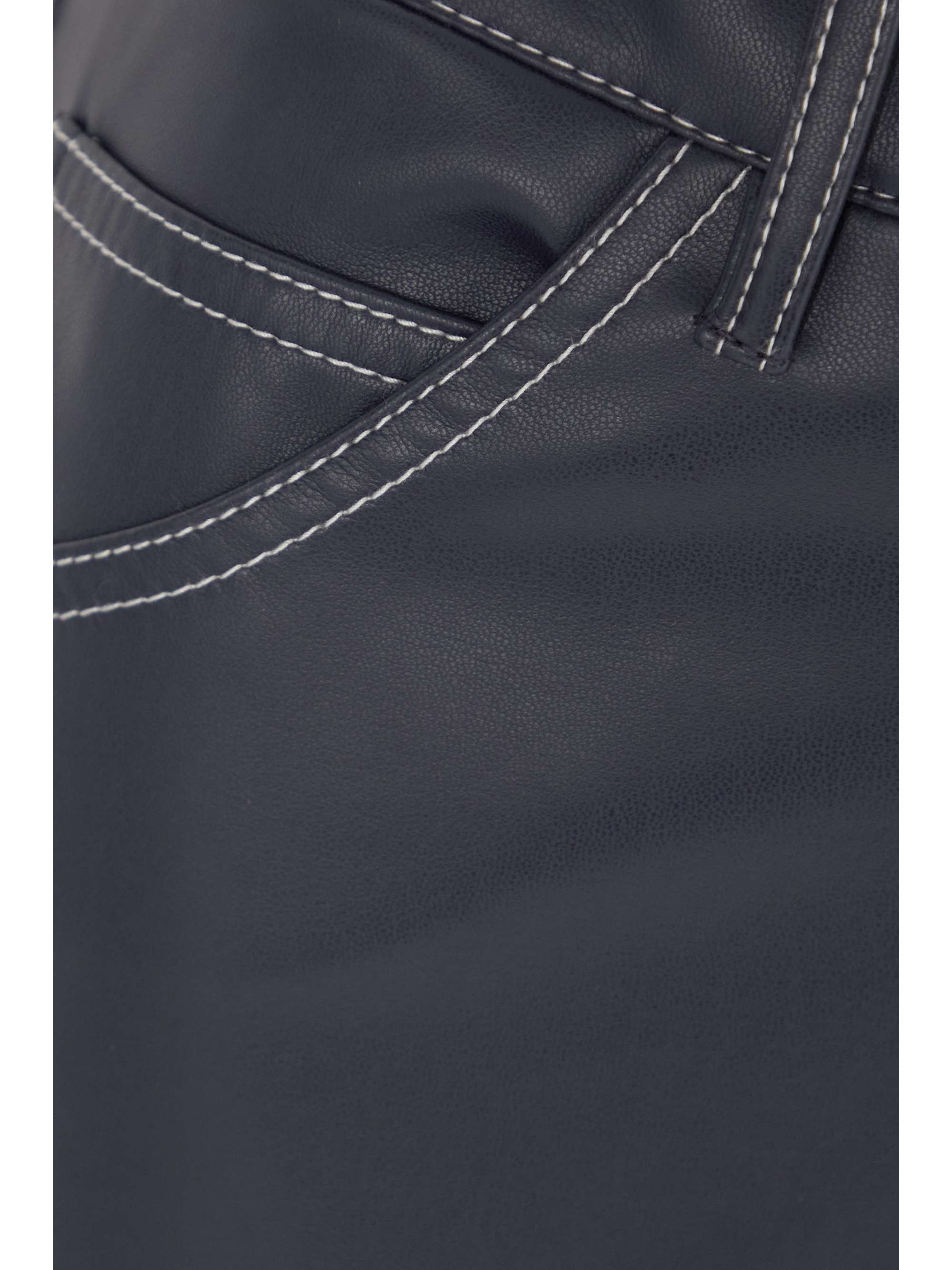 vegan leather wide leg pants