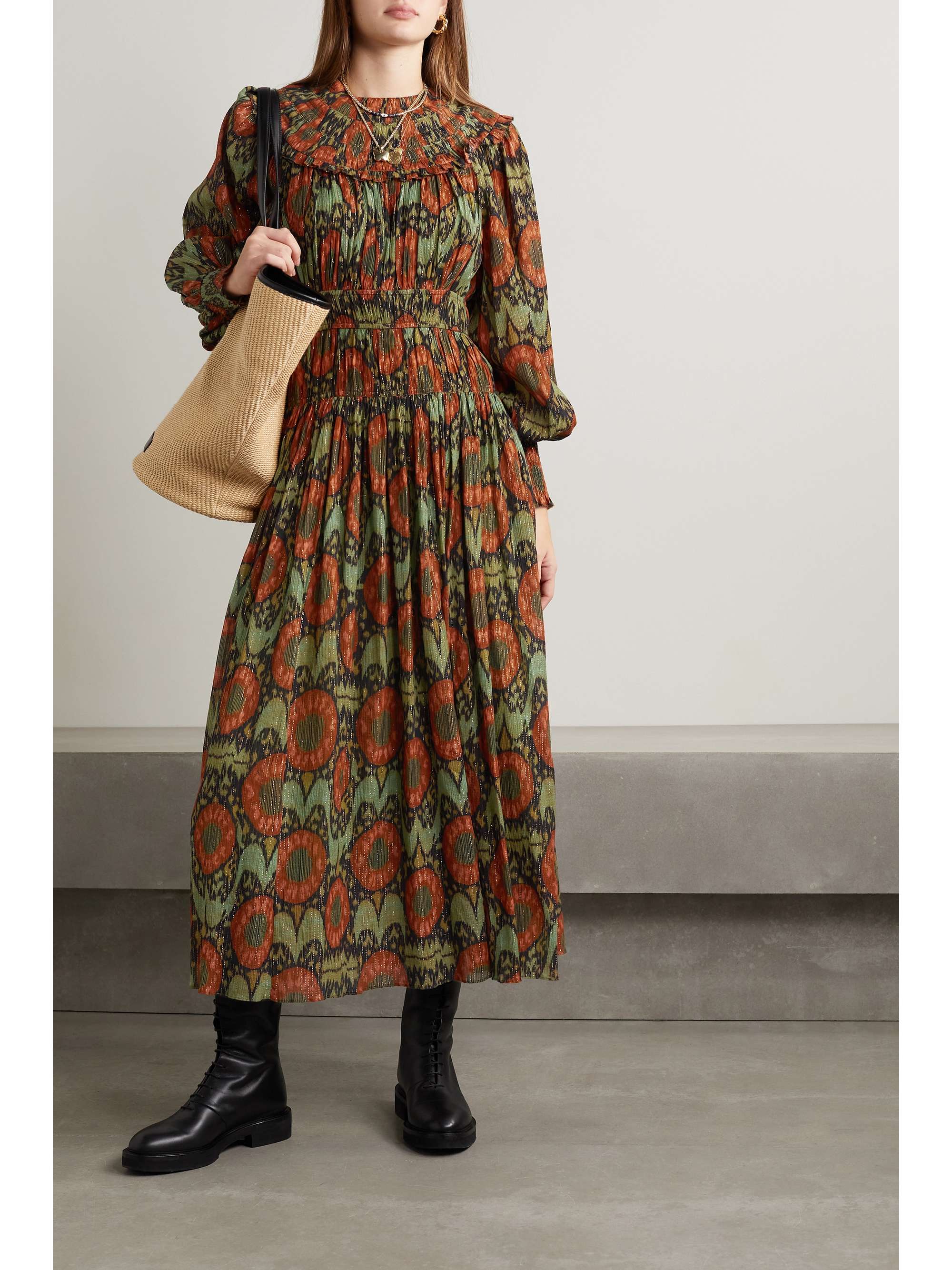 crepon midi dress | ULLA JOHNSON 