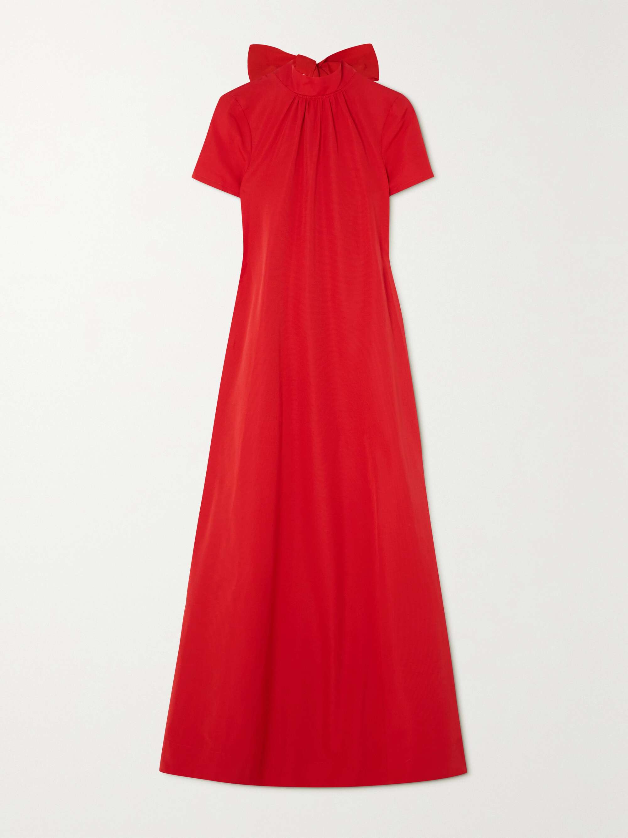 STAUD Ilana cotton-blend faille maxi dress