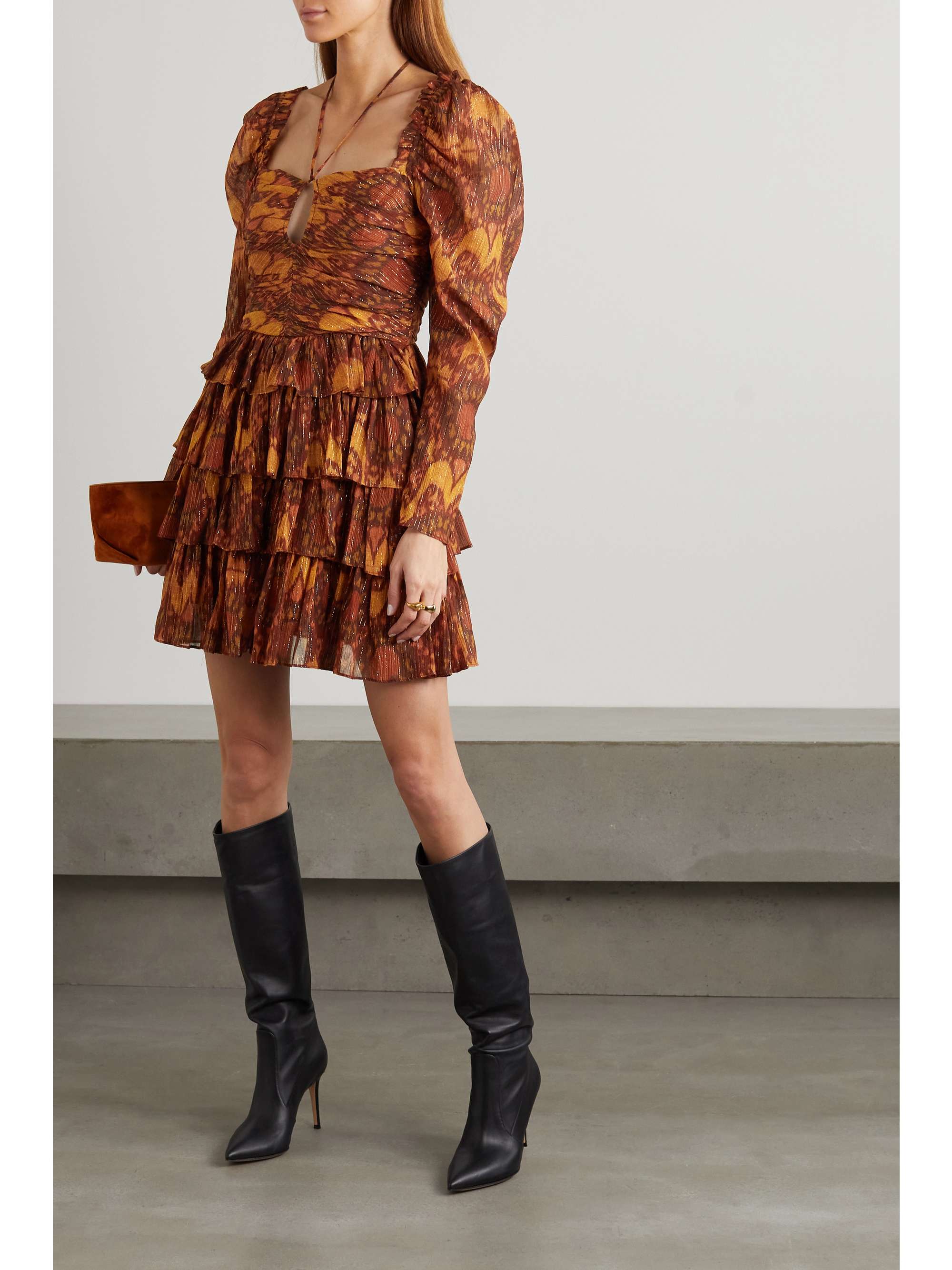 ulla johnson metallic dress