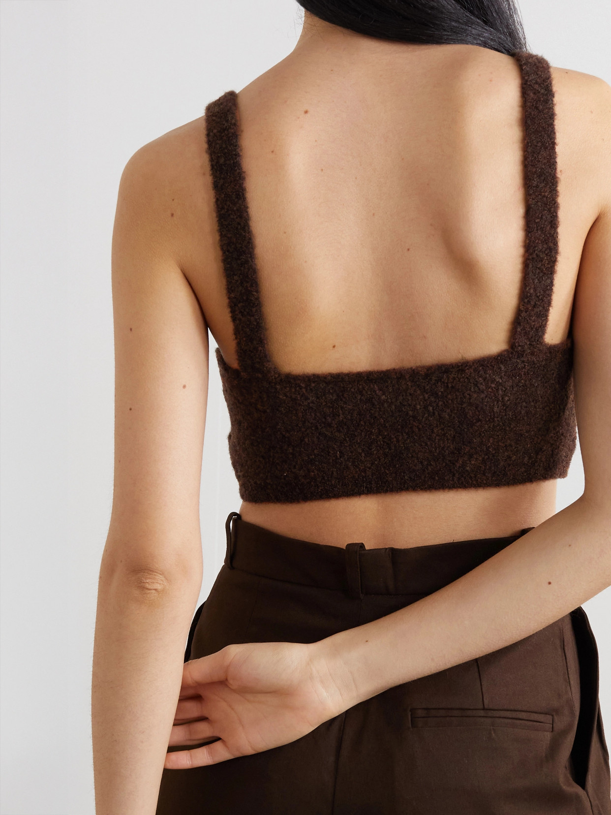 Zosia Bouclé-Knit Merino Wool-Blend Top