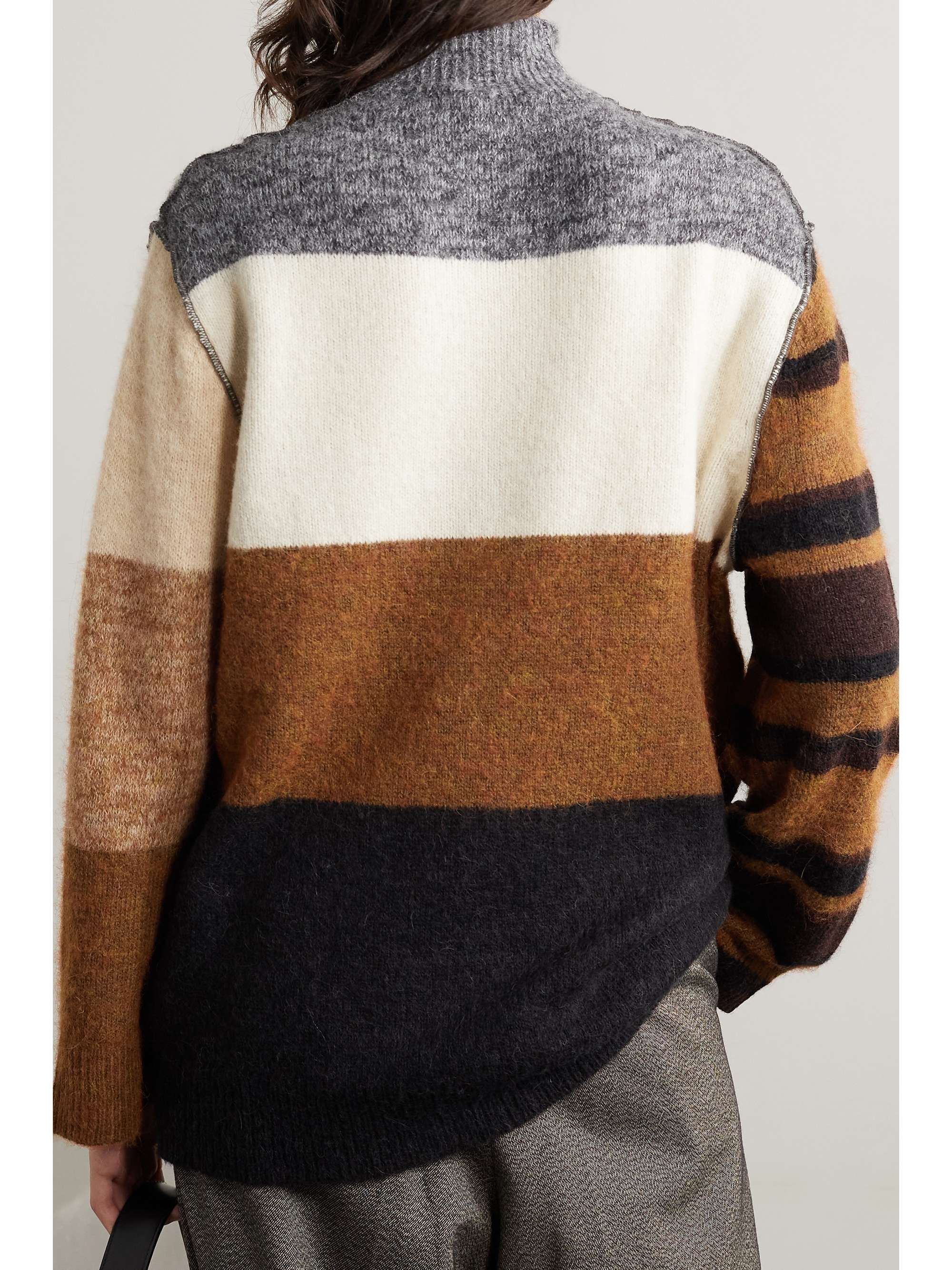 ACNE STUDIOS Striped wool-blend turtleneck sweater