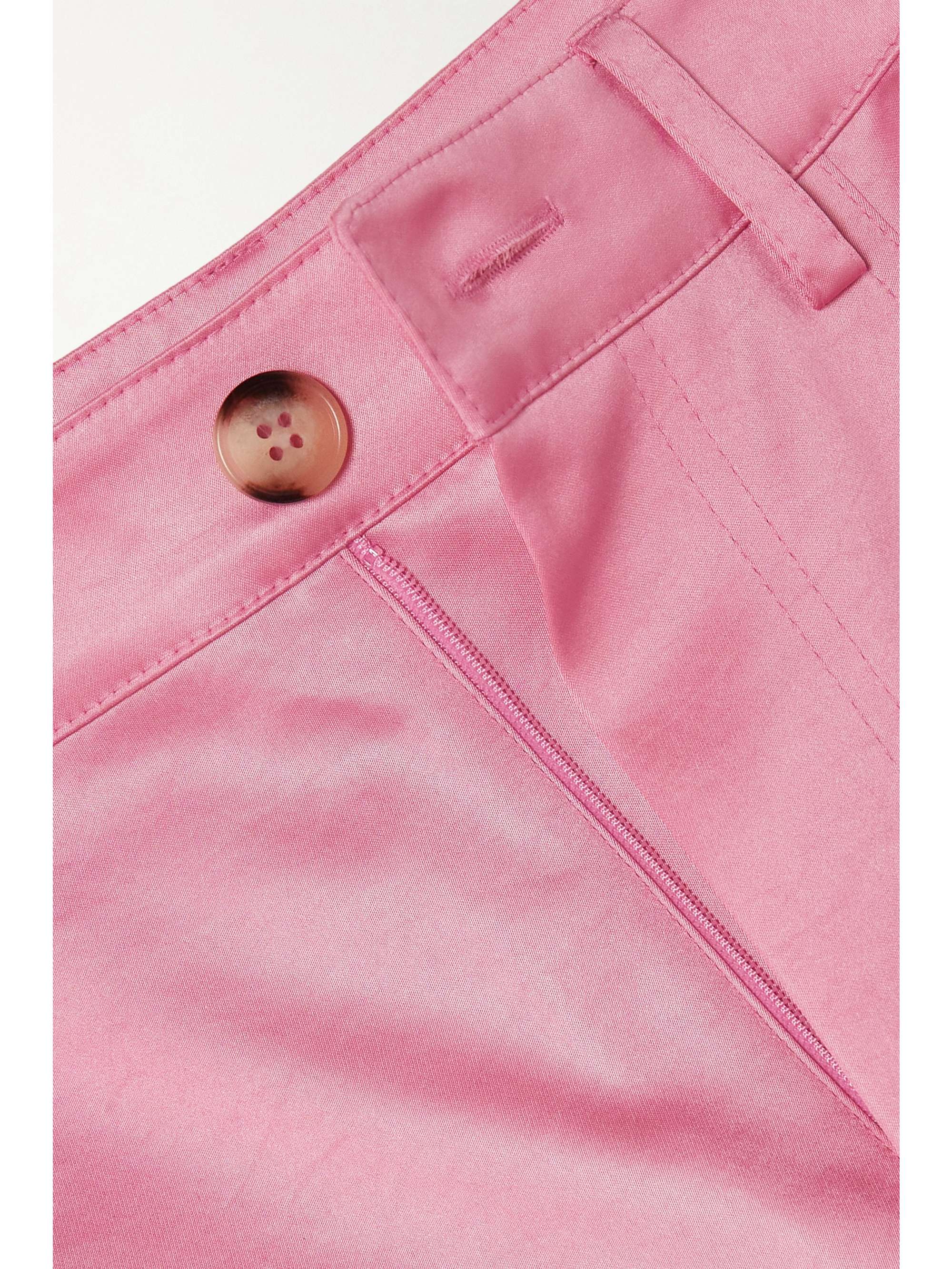 NANUSHKA Vaeda cropped satin flared pants
