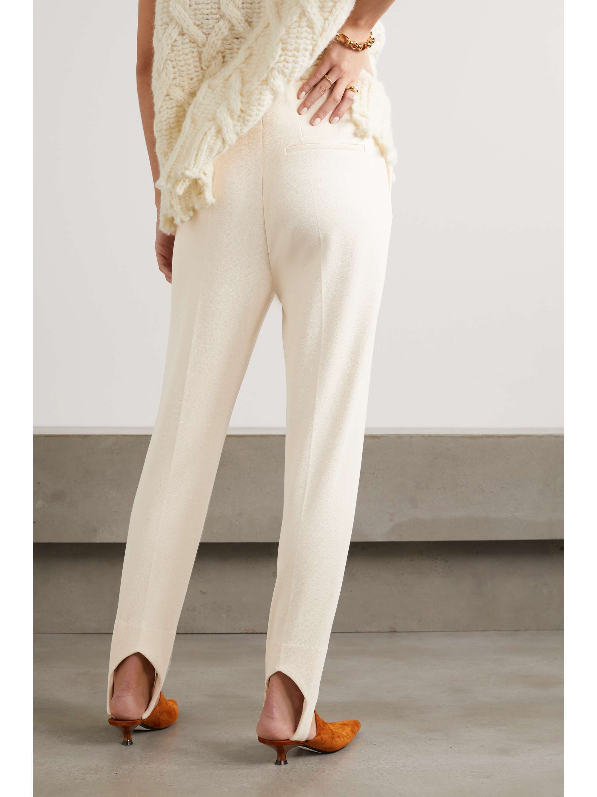 NANUSHKA Darby jersey-crepe tapered stirrup pants