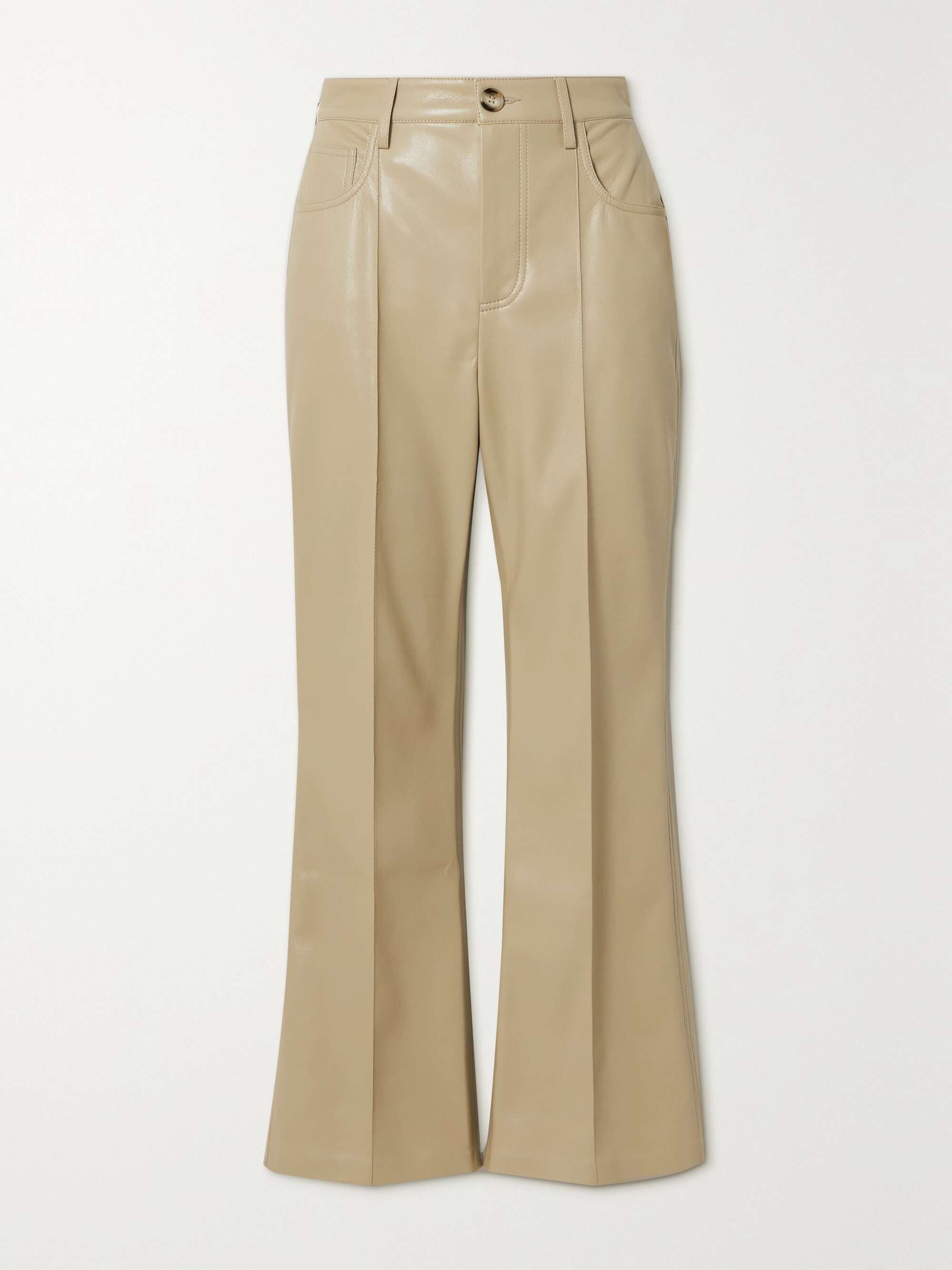 Neutral Zoey cropped vegan leather 