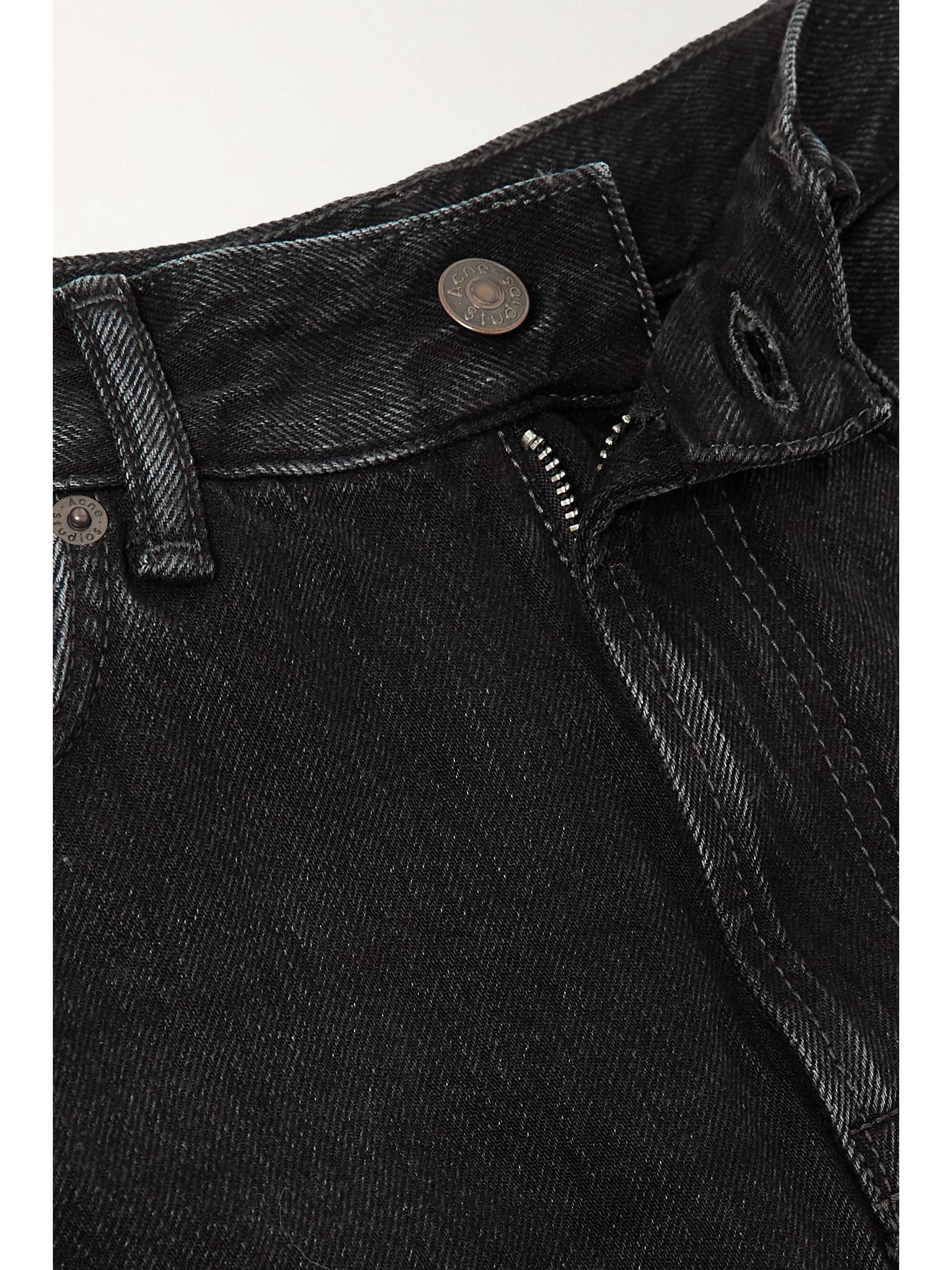 Black High-rise organic straight-leg jeans | ACNE STUDIOS | NET-A-PORTER