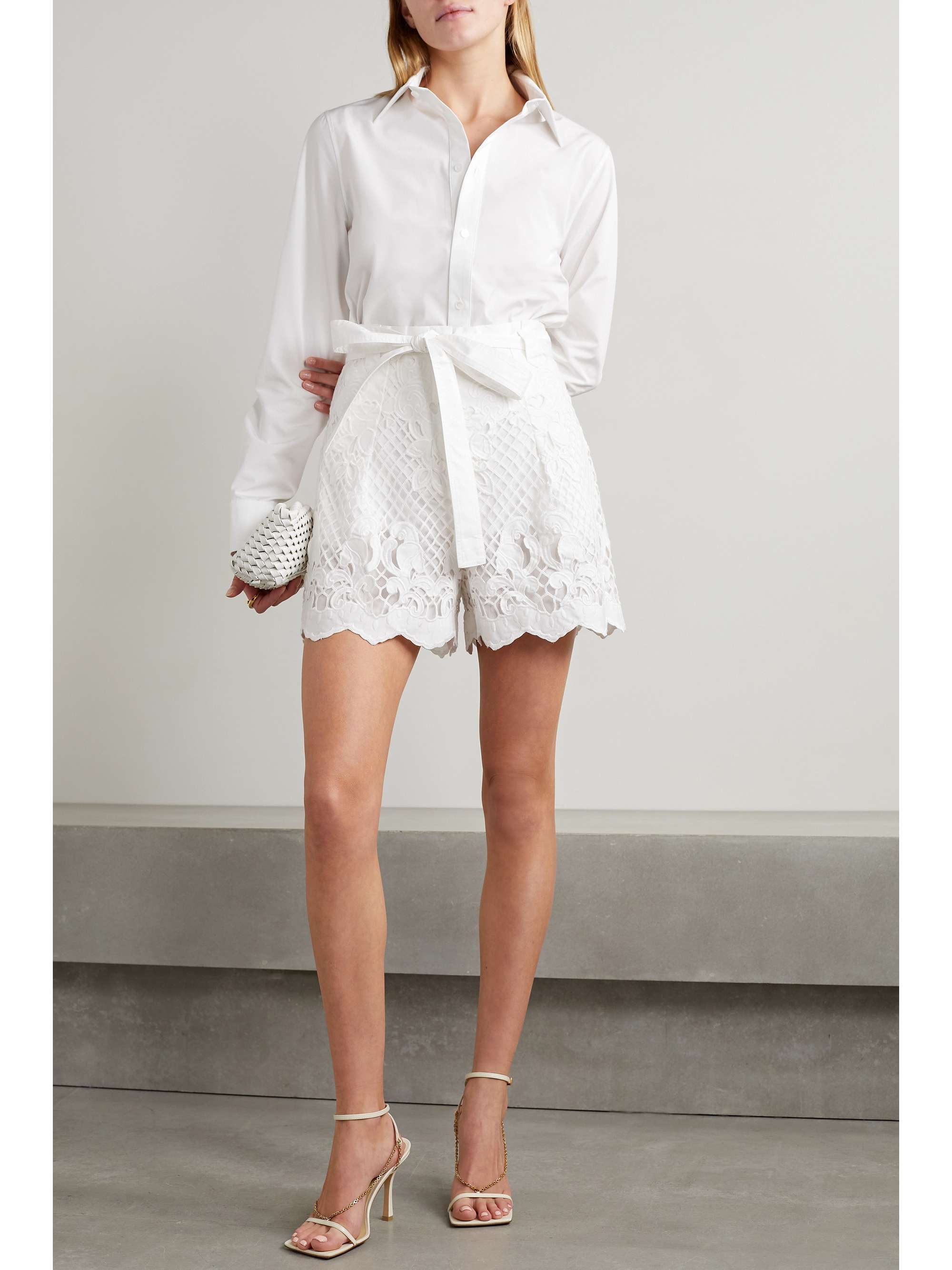 self portrait lace shorts