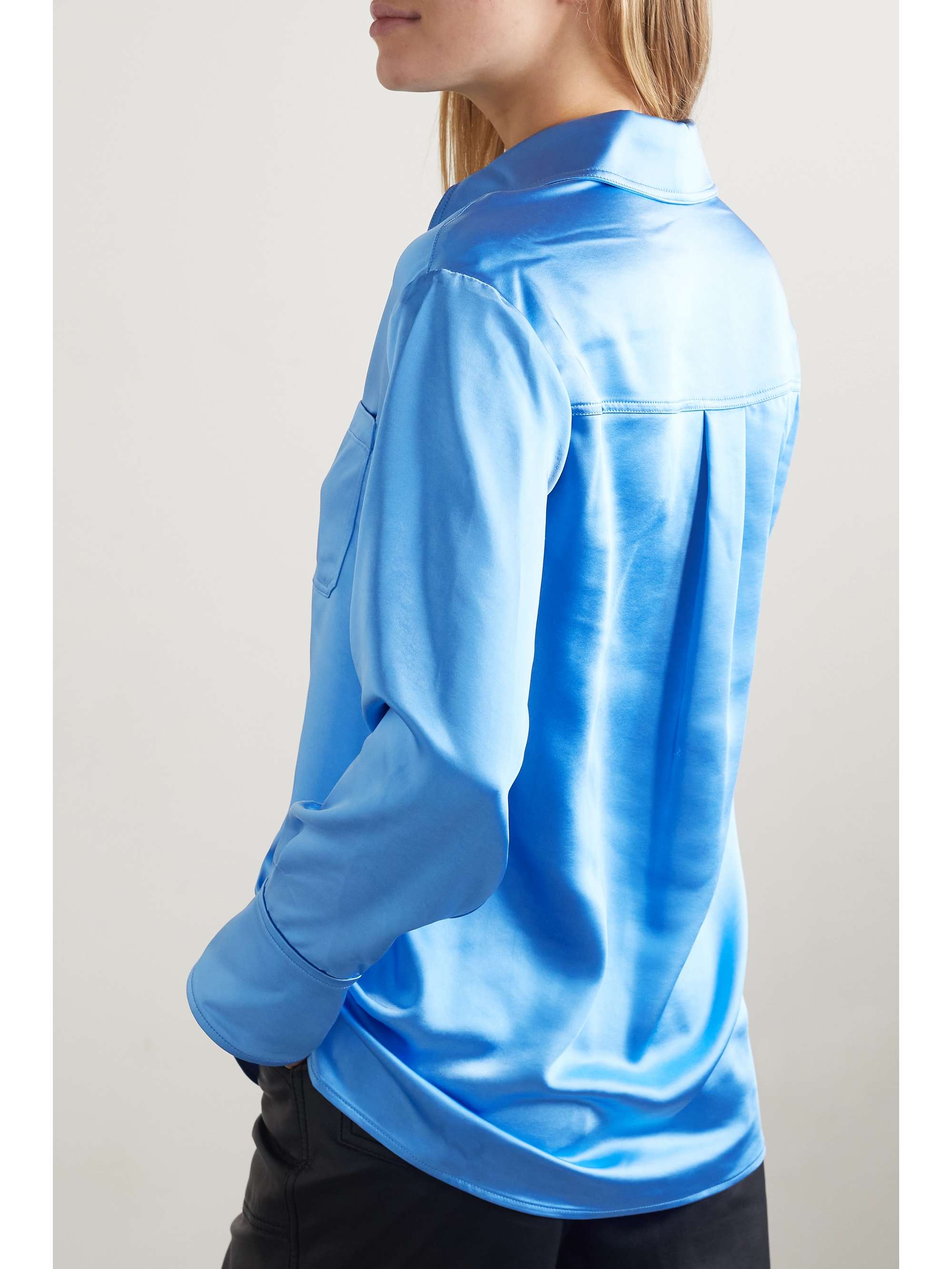 ALÉC Jagger hammered-satin shirt