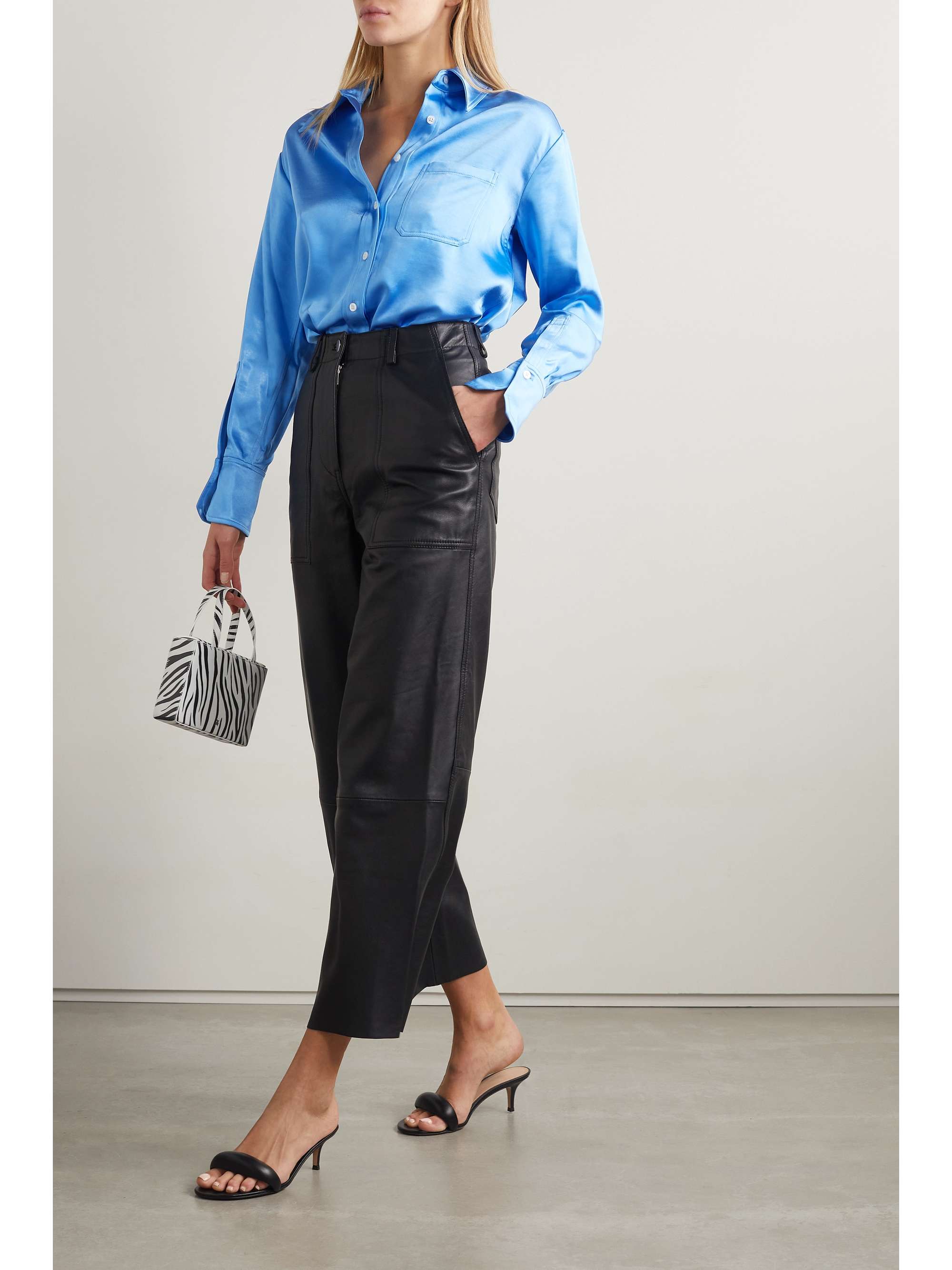 ALÉC Jagger hammered-satin shirt