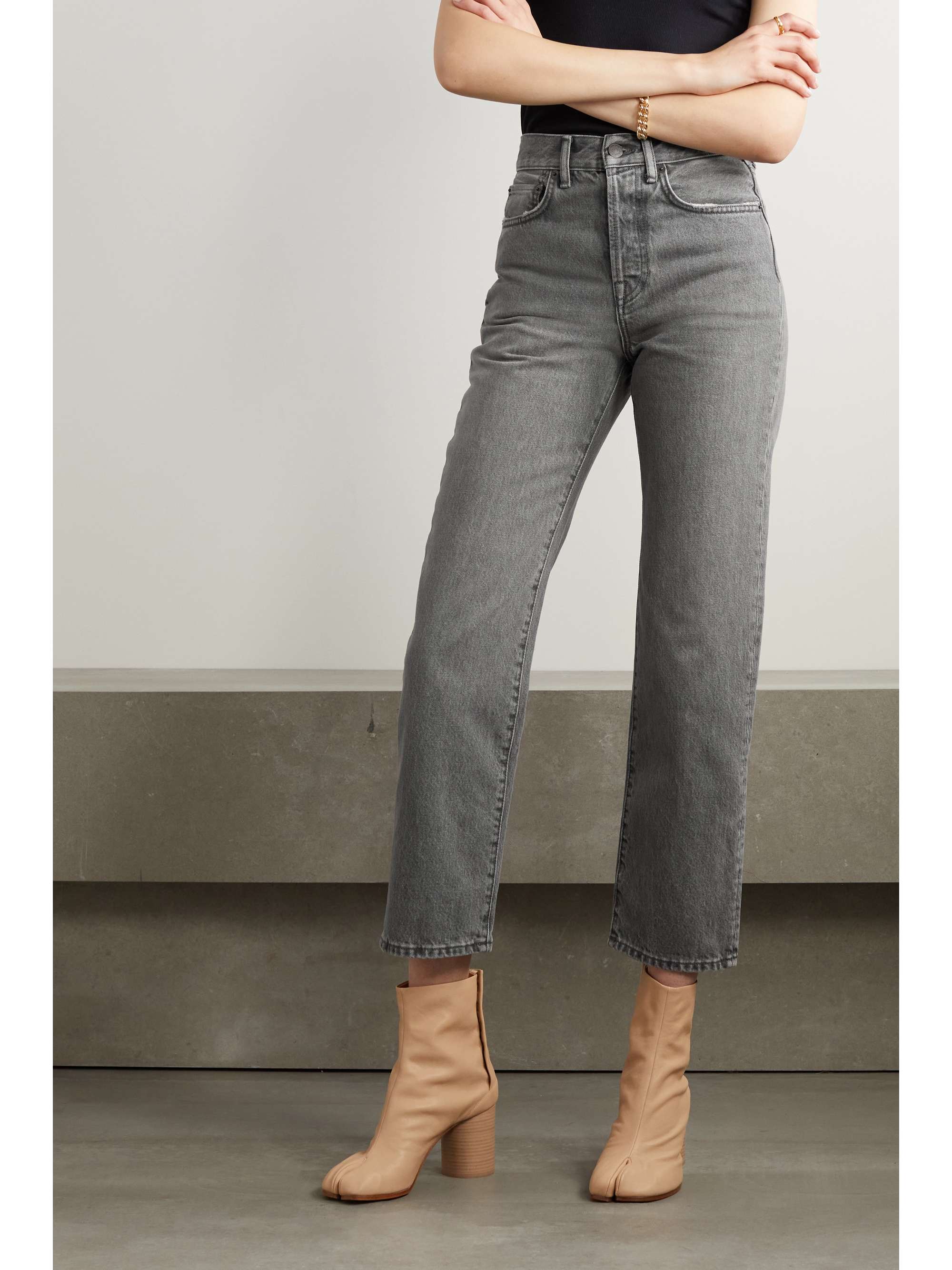 Gray Mece high-rise straight-leg jeans 