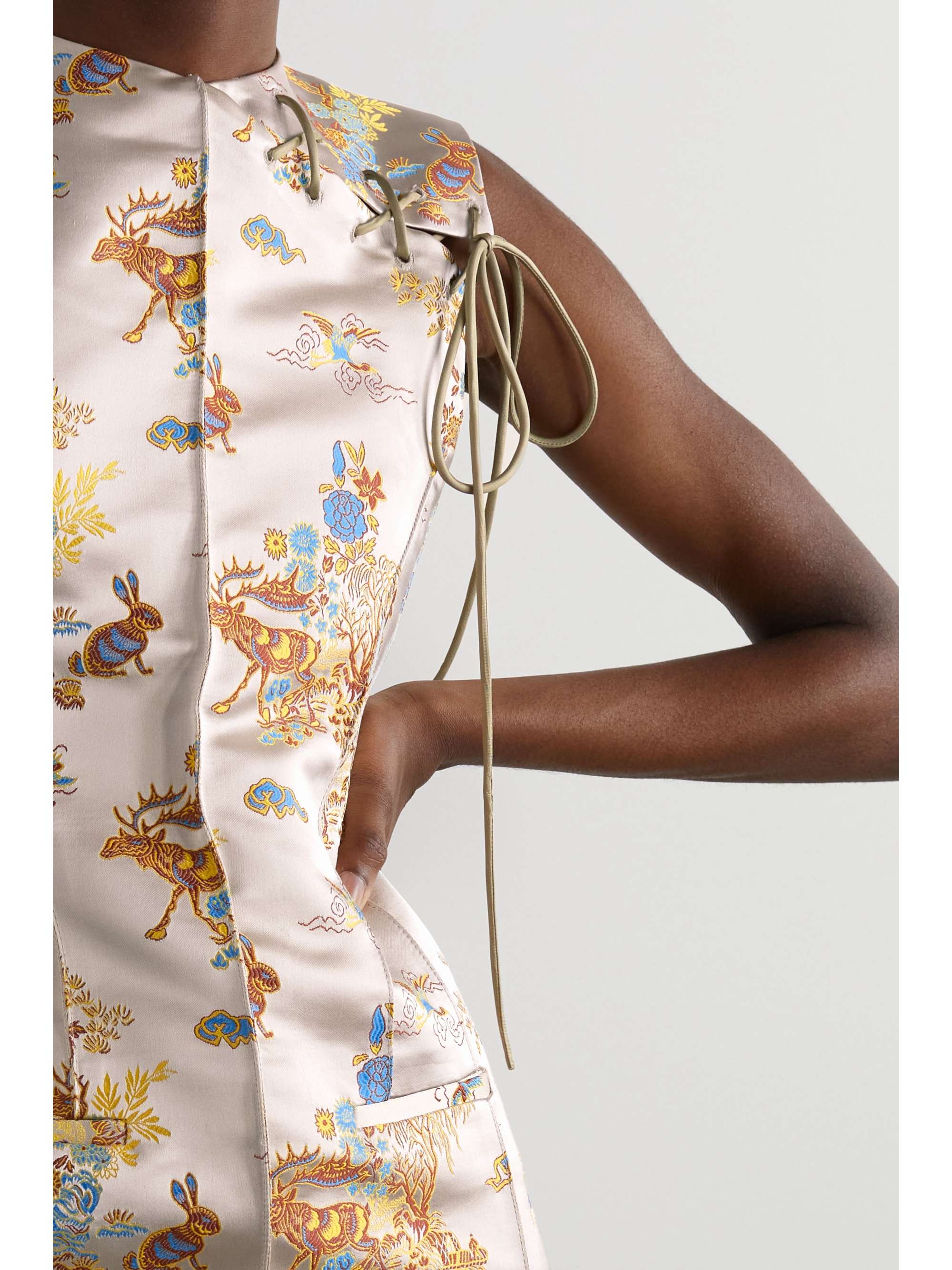 ACNE STUDIOS Satin-jacquard mini dress