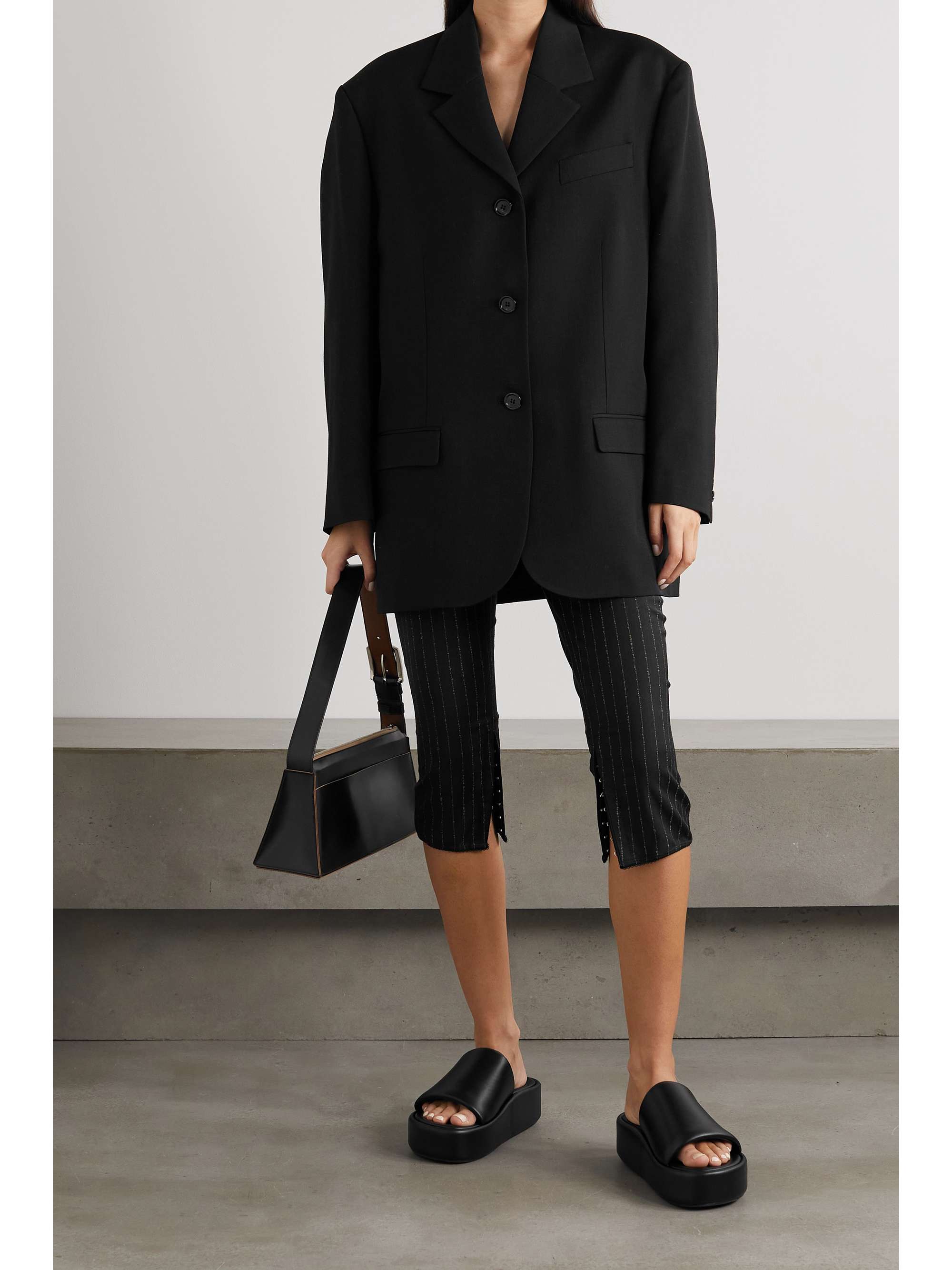 ACNE STUDIOS Oversized grain de poudre blazer