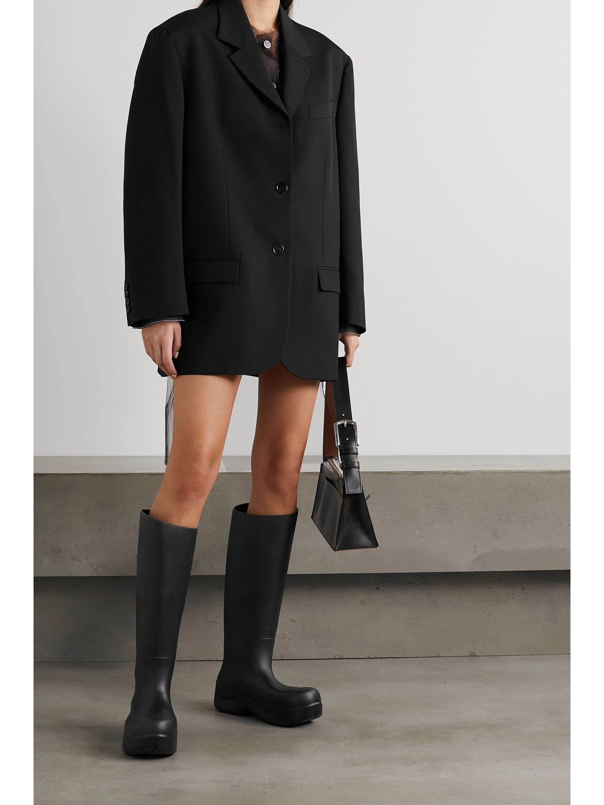ACNE STUDIOS Oversized grain de poudre blazer