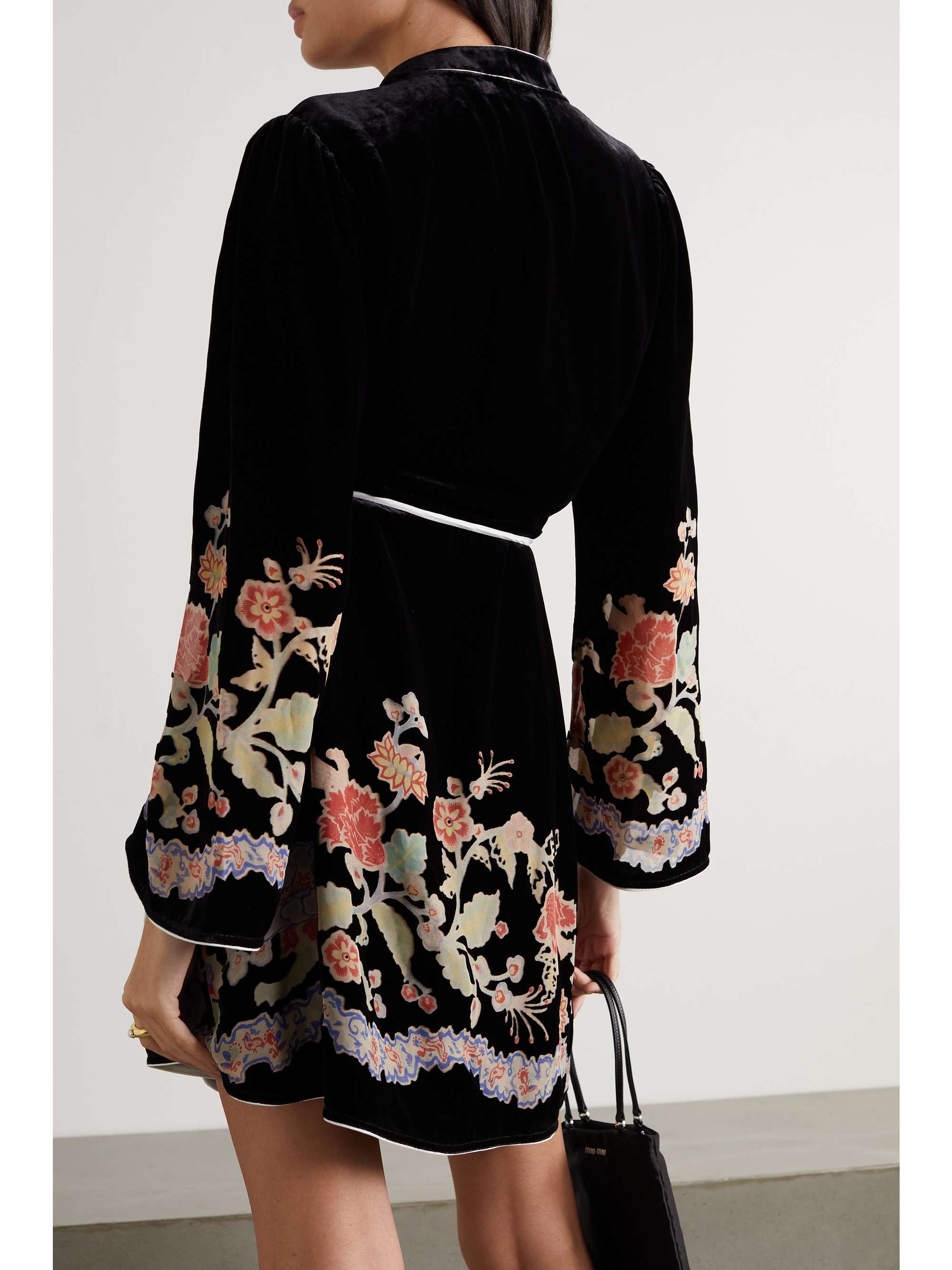 rixo iris wrap dress