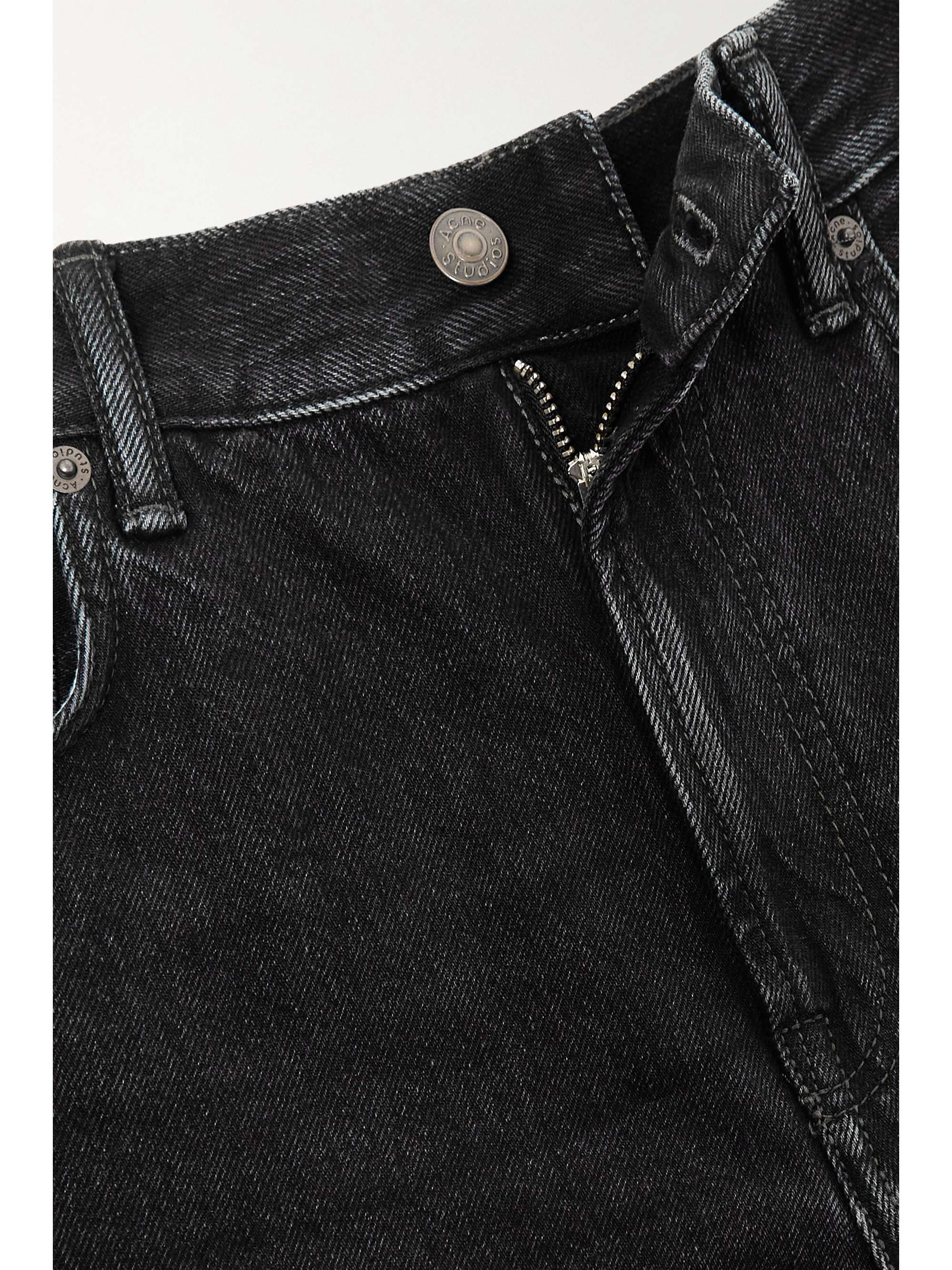 ACNE STUDIOS Distressed organic high-rise wide-leg jeans