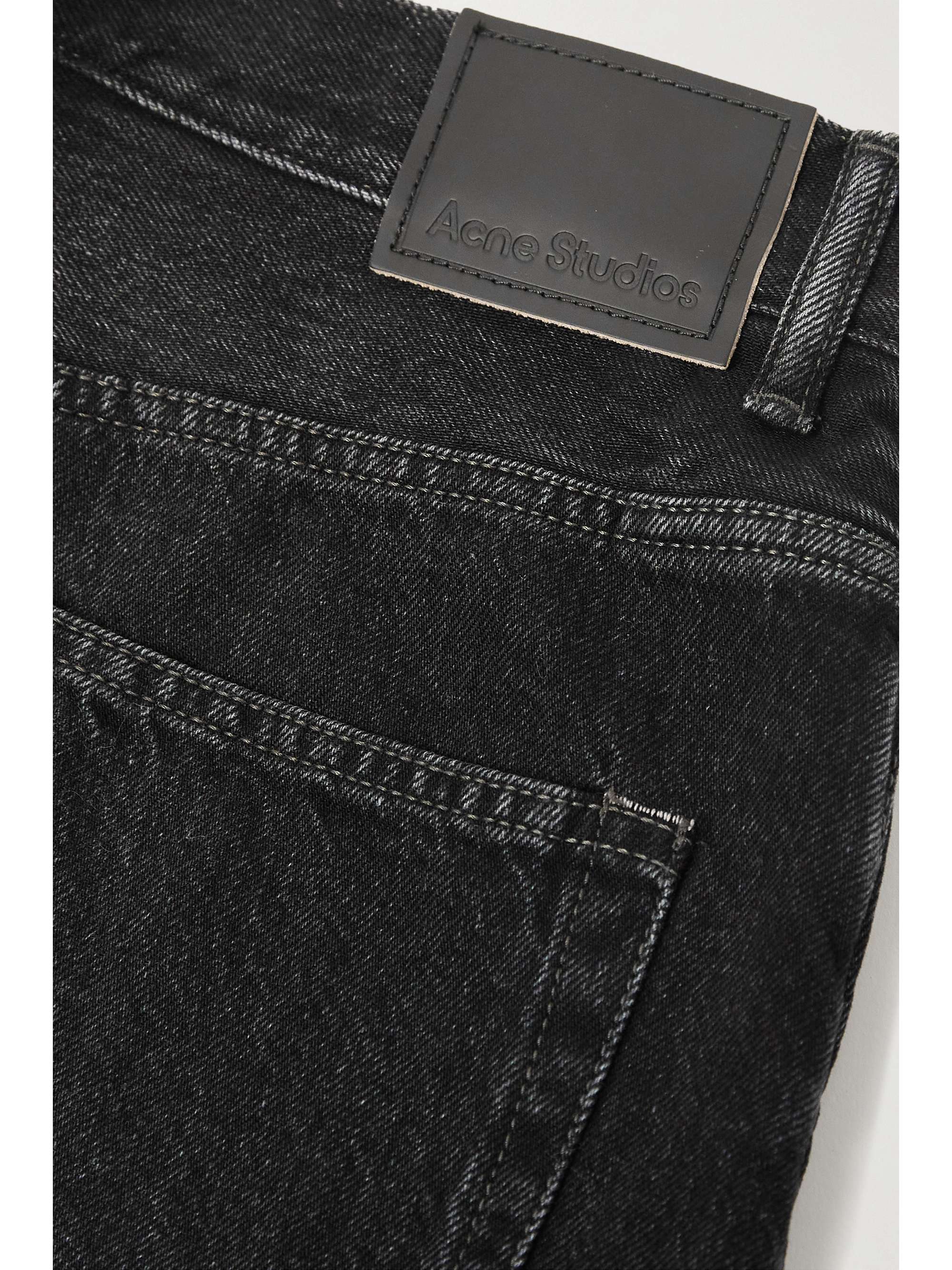 ACNE STUDIOS Distressed organic high-rise wide-leg jeans