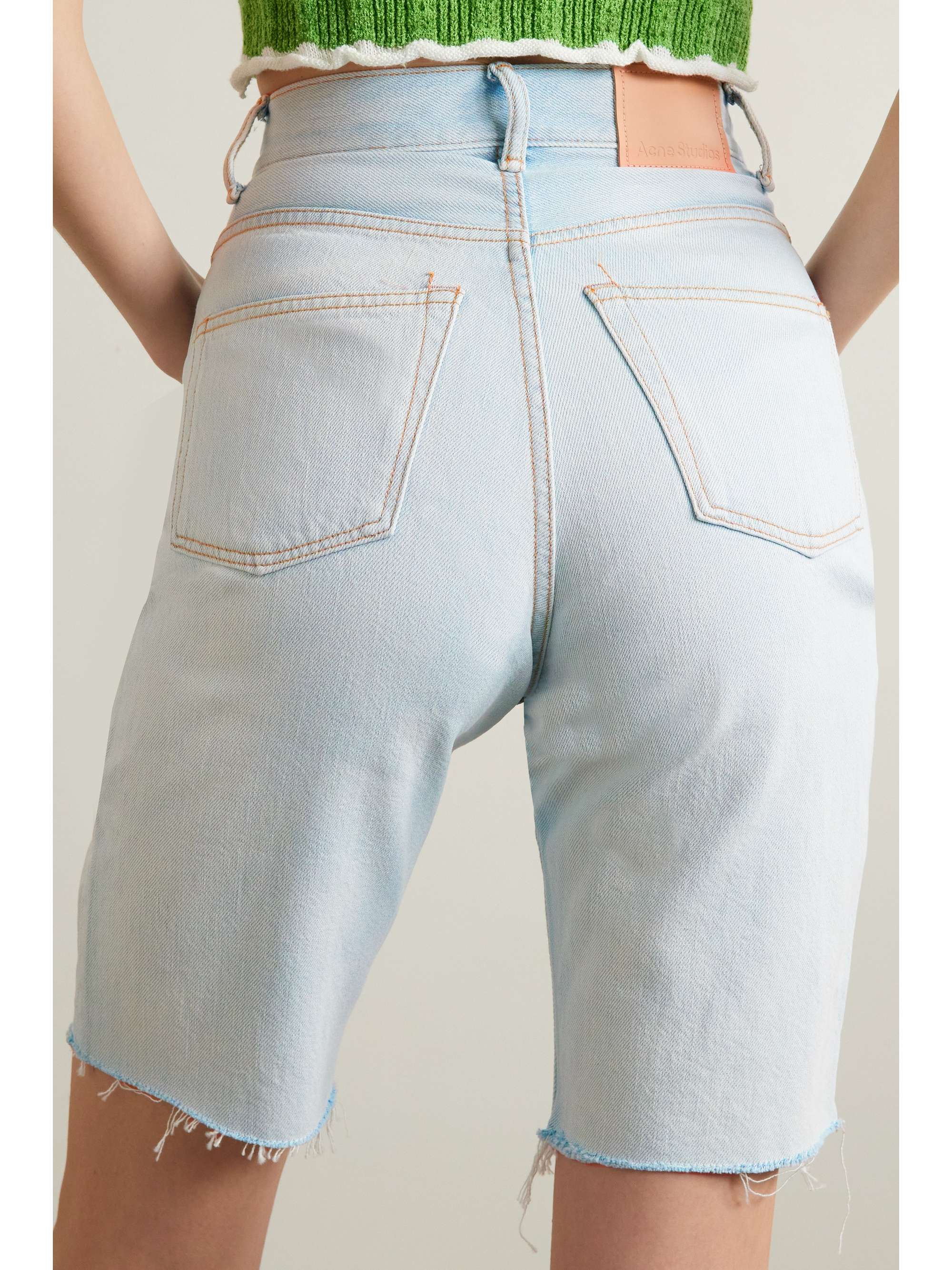 ACNE STUDIOS Frayed denim shorts