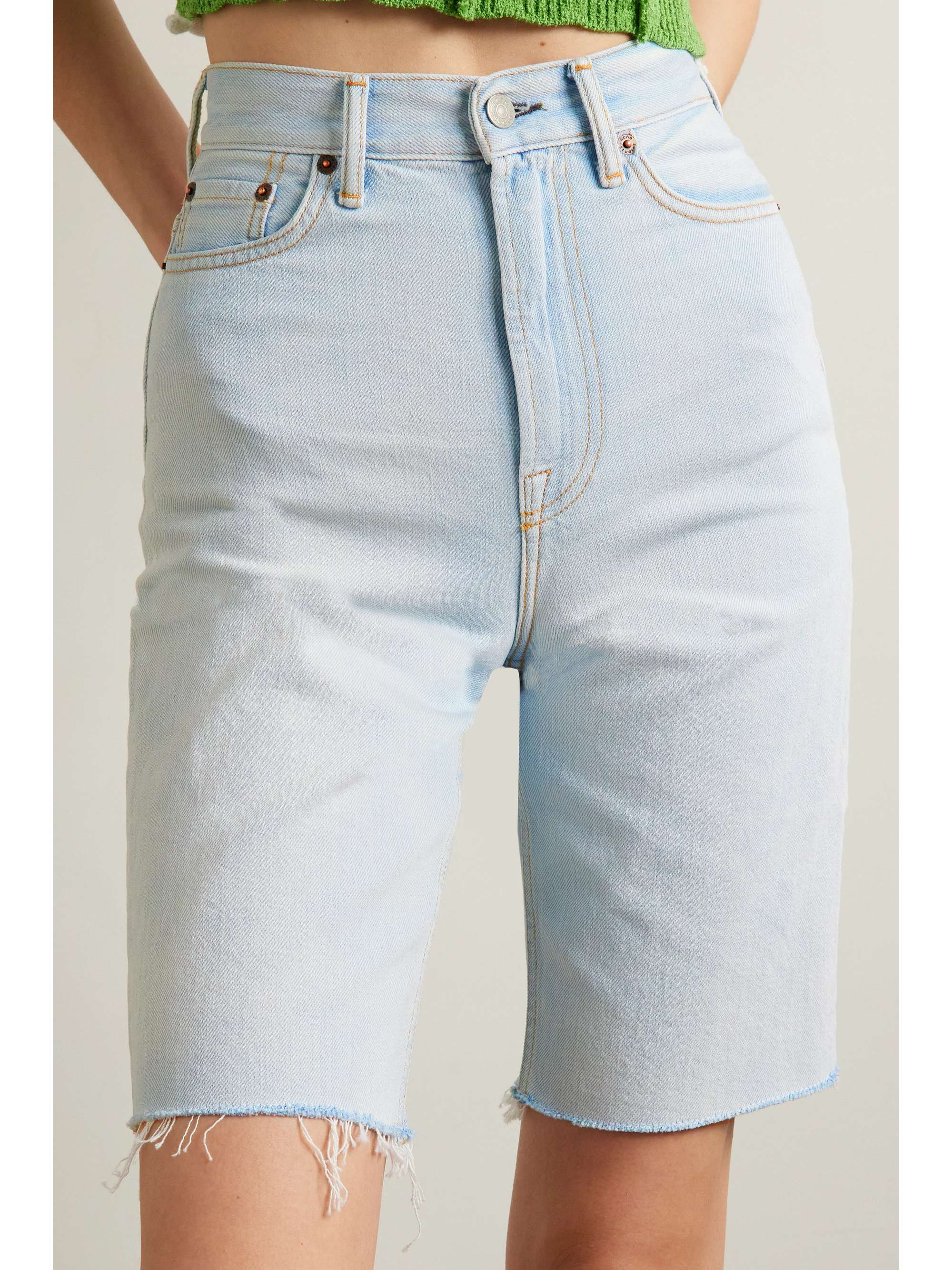 ACNE STUDIOS Frayed denim shorts