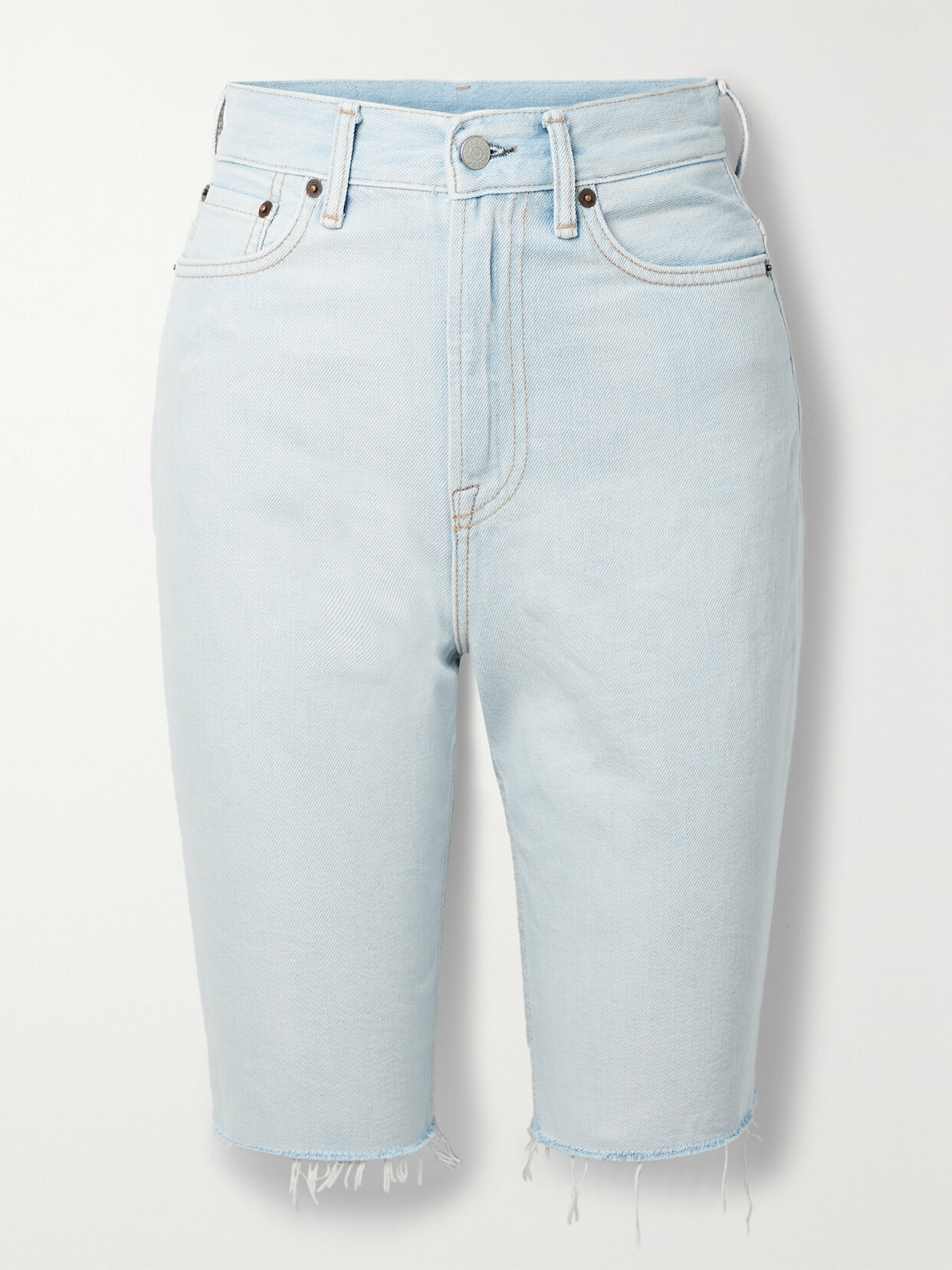 Acne Studios - Frayed Denim Shorts - Blue