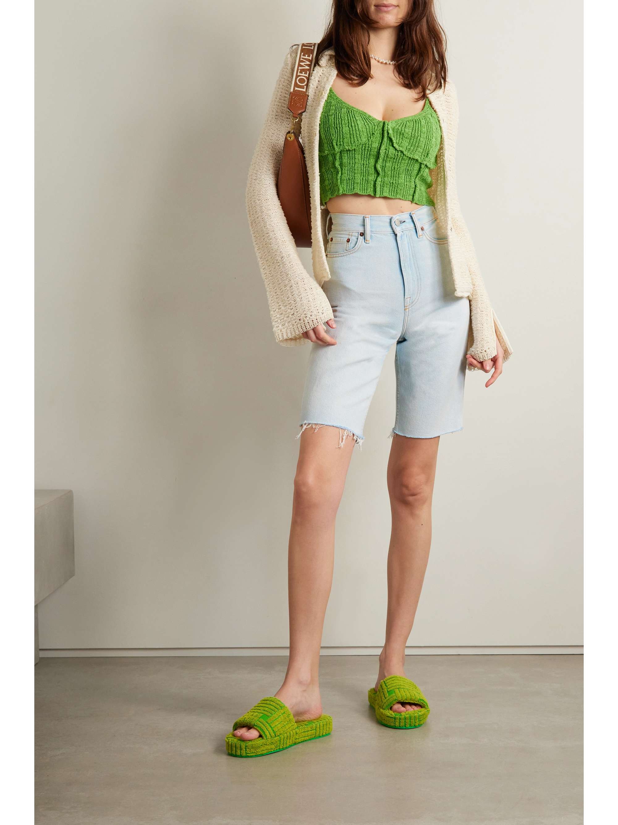 ACNE STUDIOS Frayed denim shorts