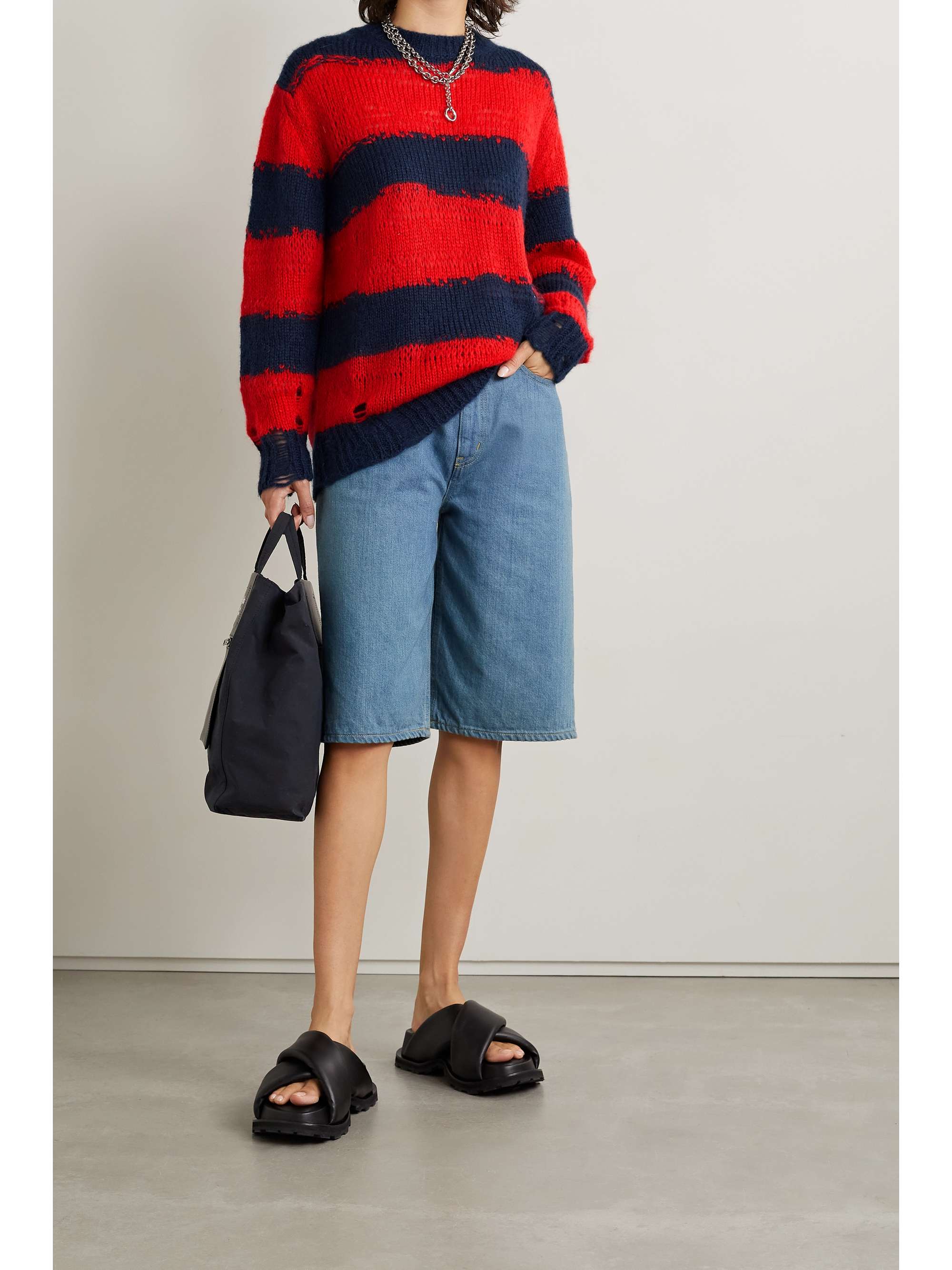 Red Striped knitted sweater | ACNE STUDIOS | NET-A-PORTER Red Striped knitted sweater | ACNE STUDIOS | NET-A-PORTER