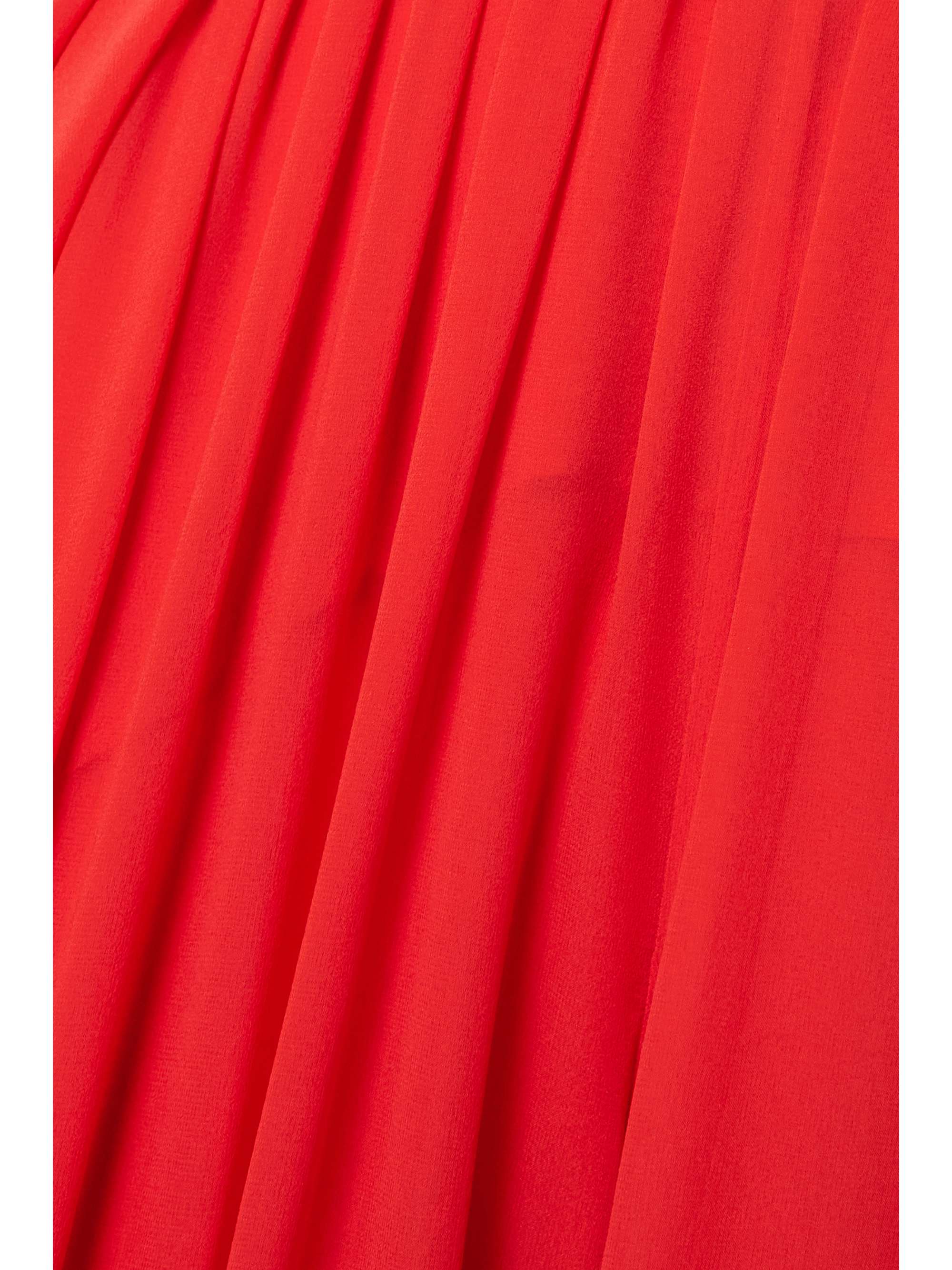 ELIE SAAB Belted draped cape-effect silk-chiffon jumpsuit