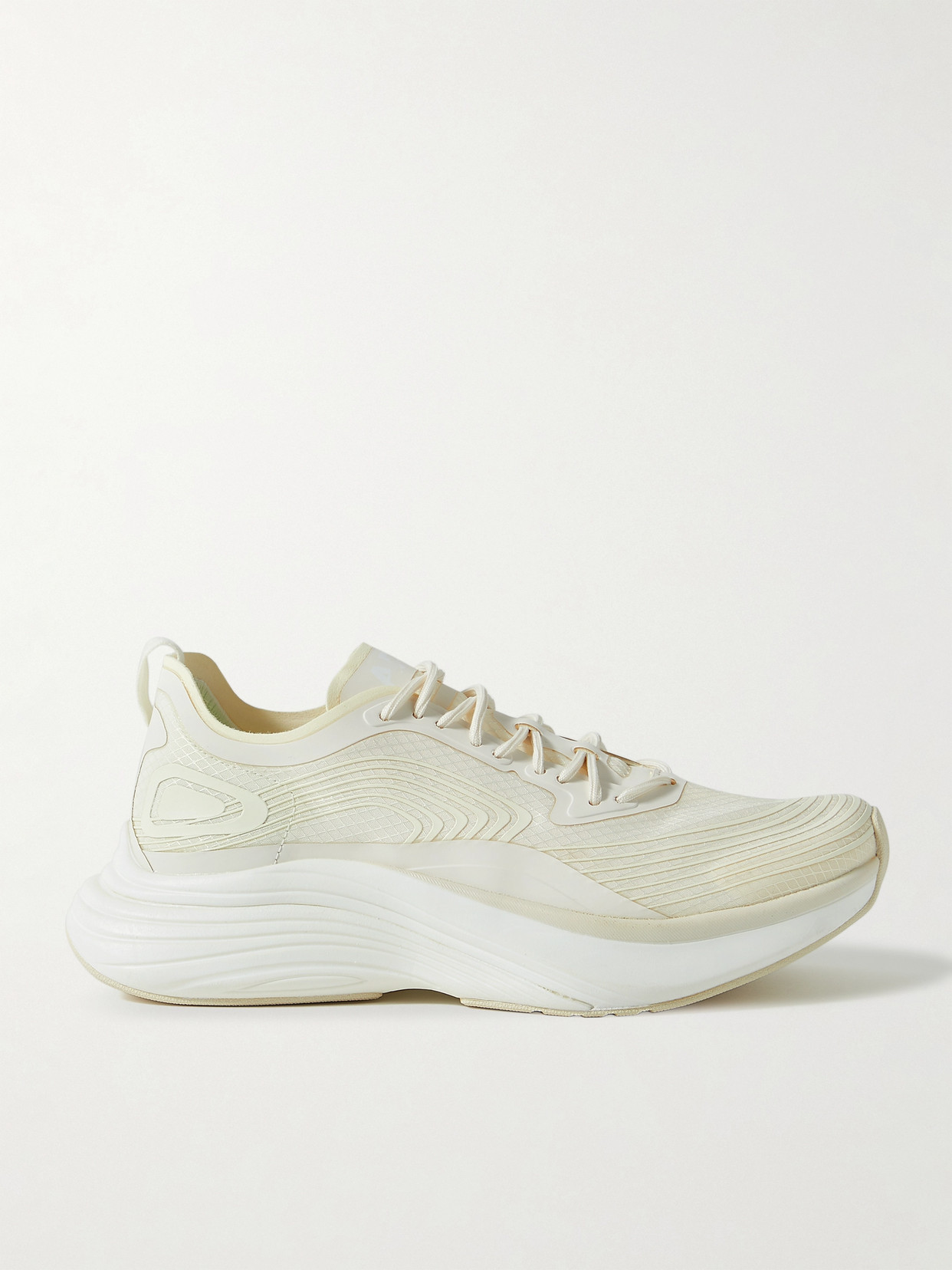 Shop Apl Athletic Propulsion Labs Streamline Rubber-trimmed Ripstop Sneakers In Cream