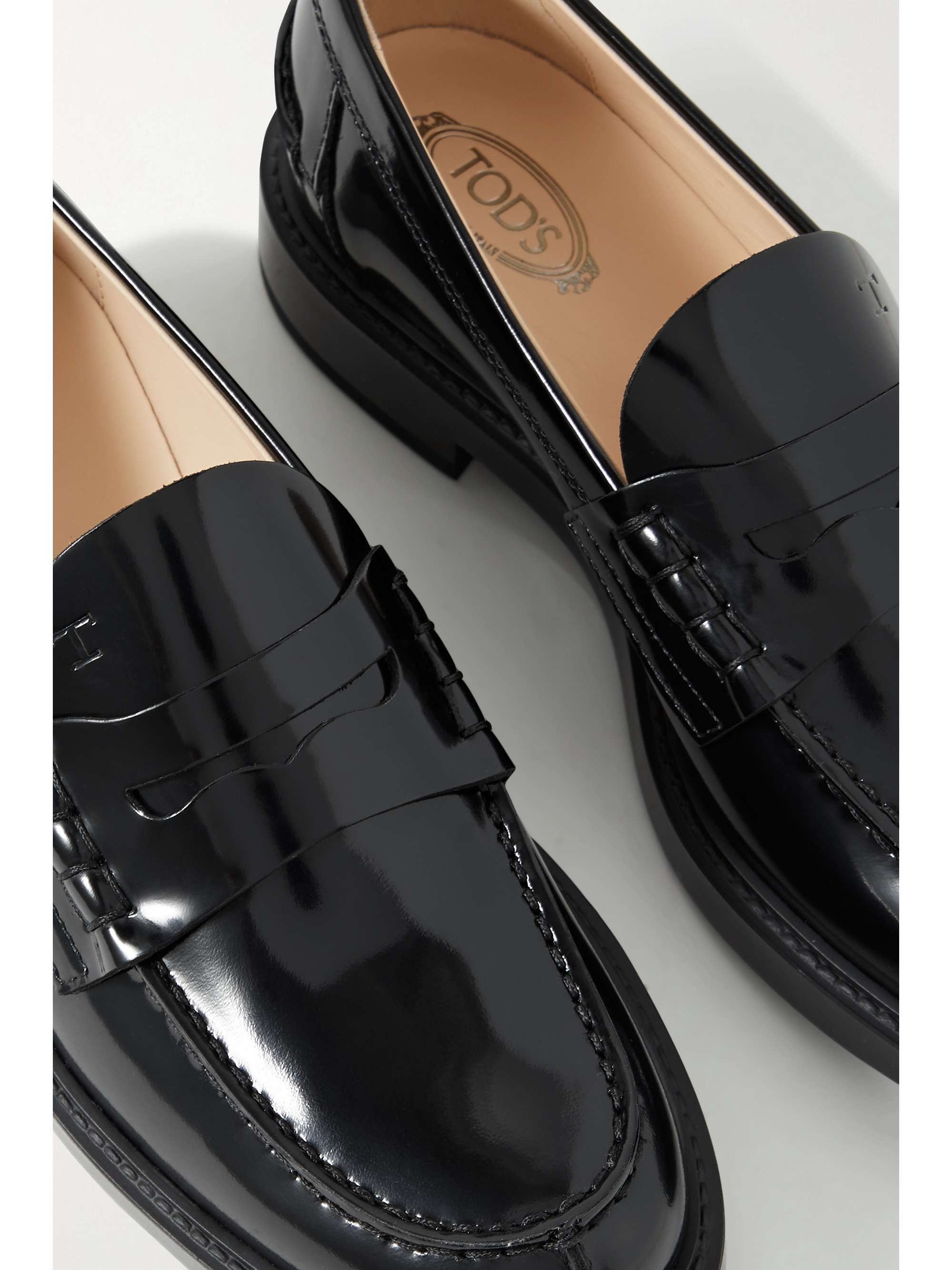 Tod's - Gomma Basso 59C Patent-leather Loafers - Black - IT41.5 - Net A Porter