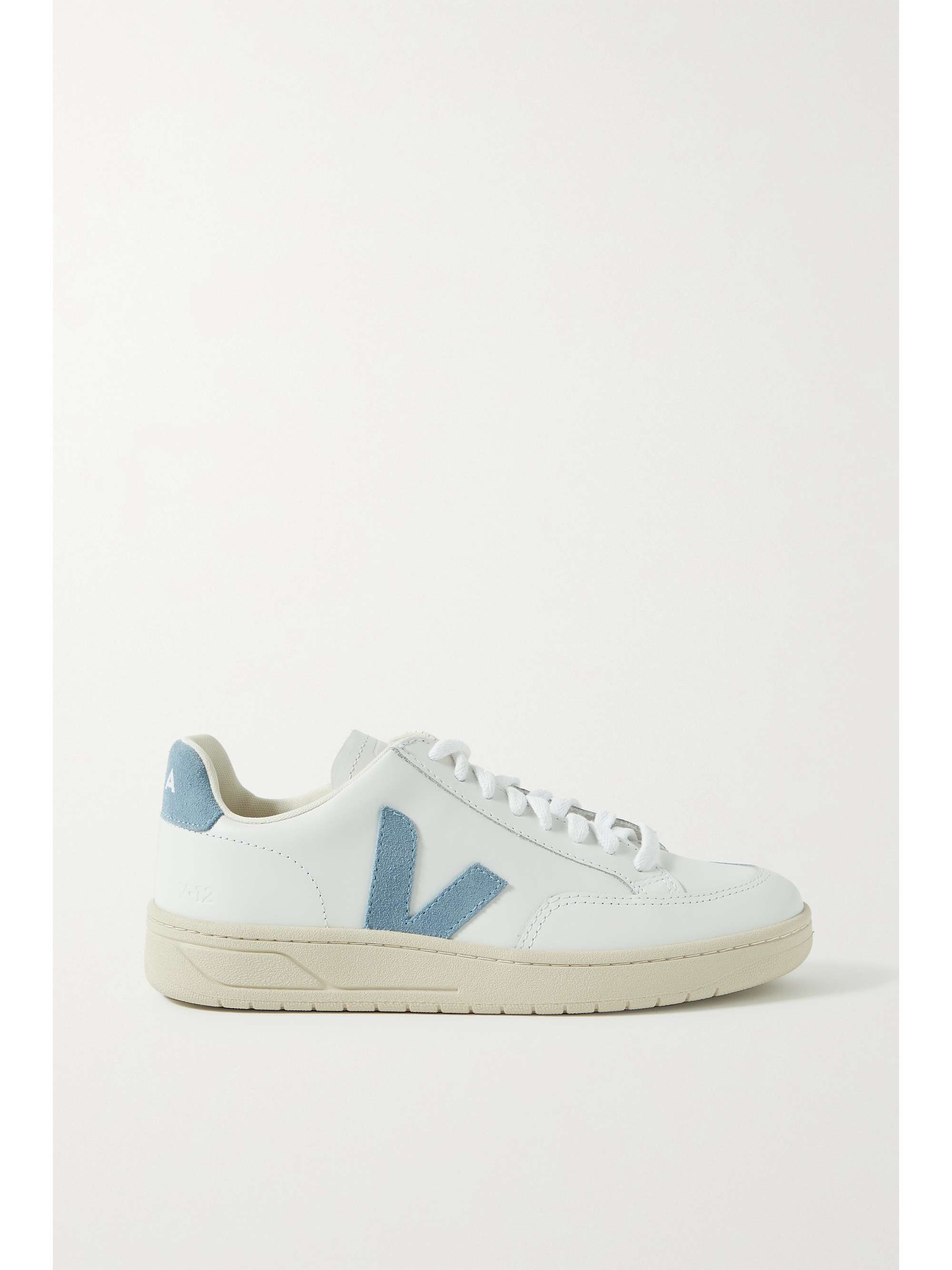 VEJA NET SUSTAIN V 12 suede trimmed leather sneakers NET A PORTER