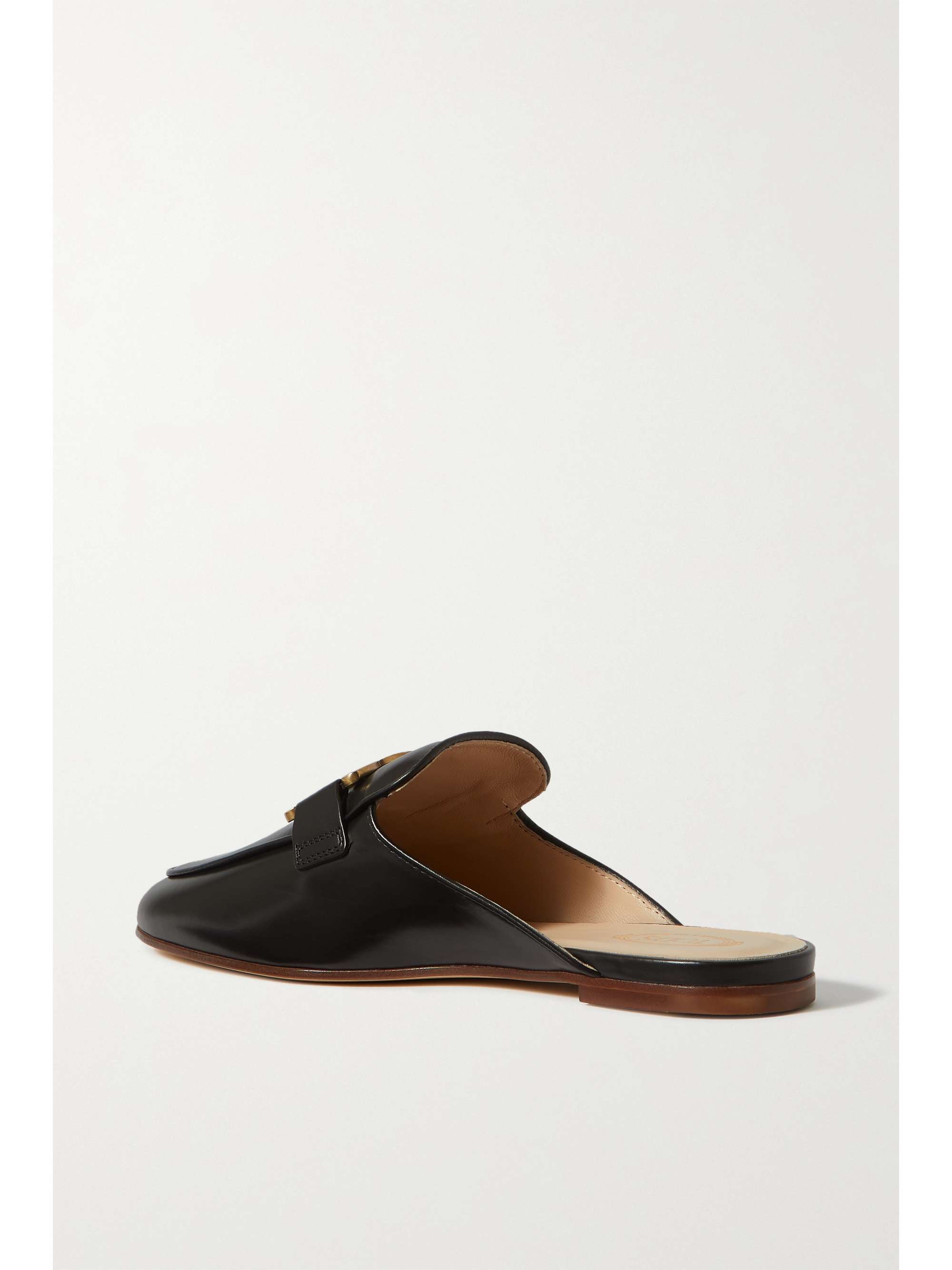 TOD'S Embellished leather slippers