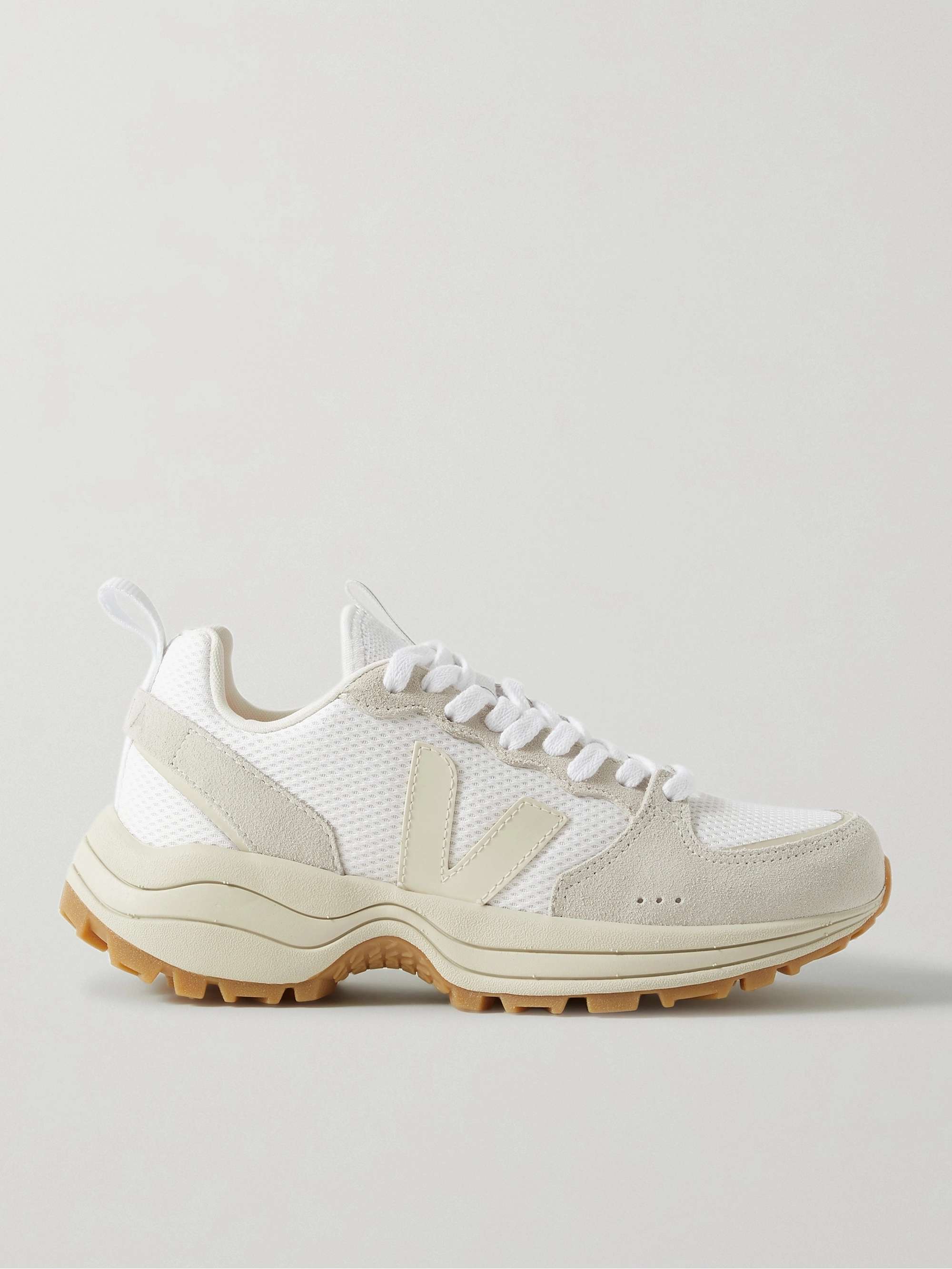 VEJA Venturi suede and leather-trimmed Alveomesh sneakers | NET-A-PORTER